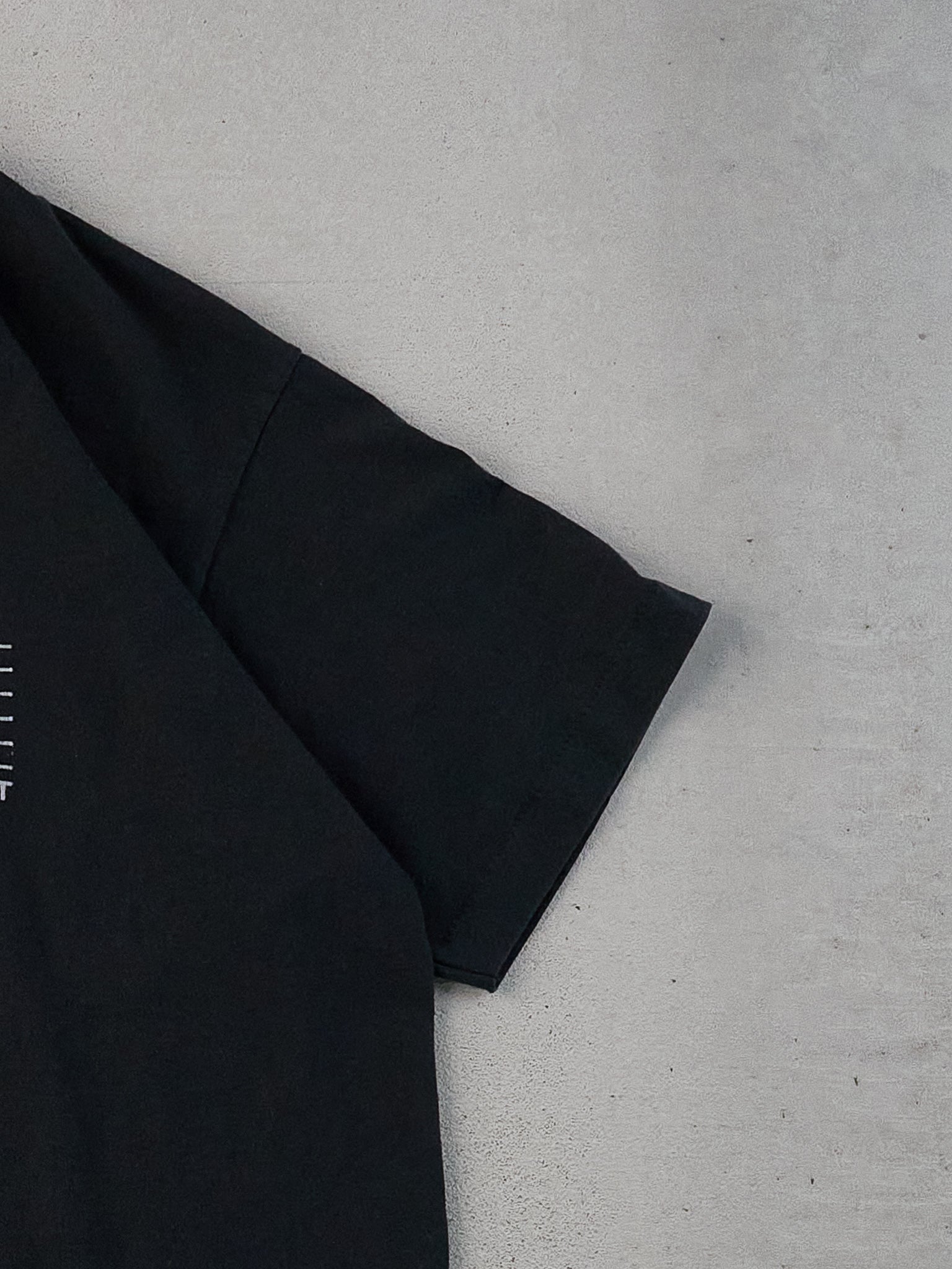 Vintage 90s Black Single Stitched Oscar's Production Graphic Tee (M)