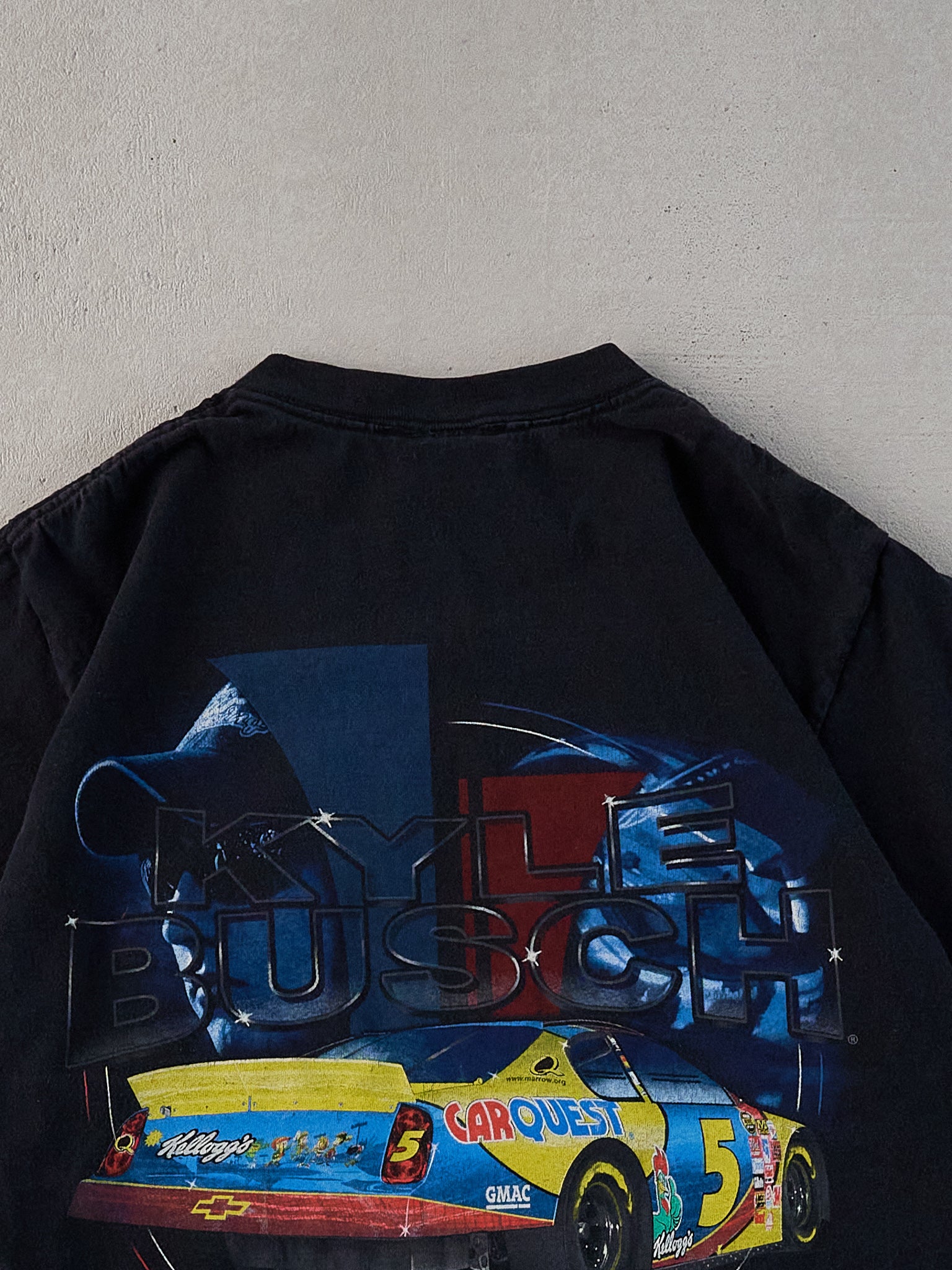 Vintage 07' Black Kyle Busch Nascar Racing Graphic Tee (S)