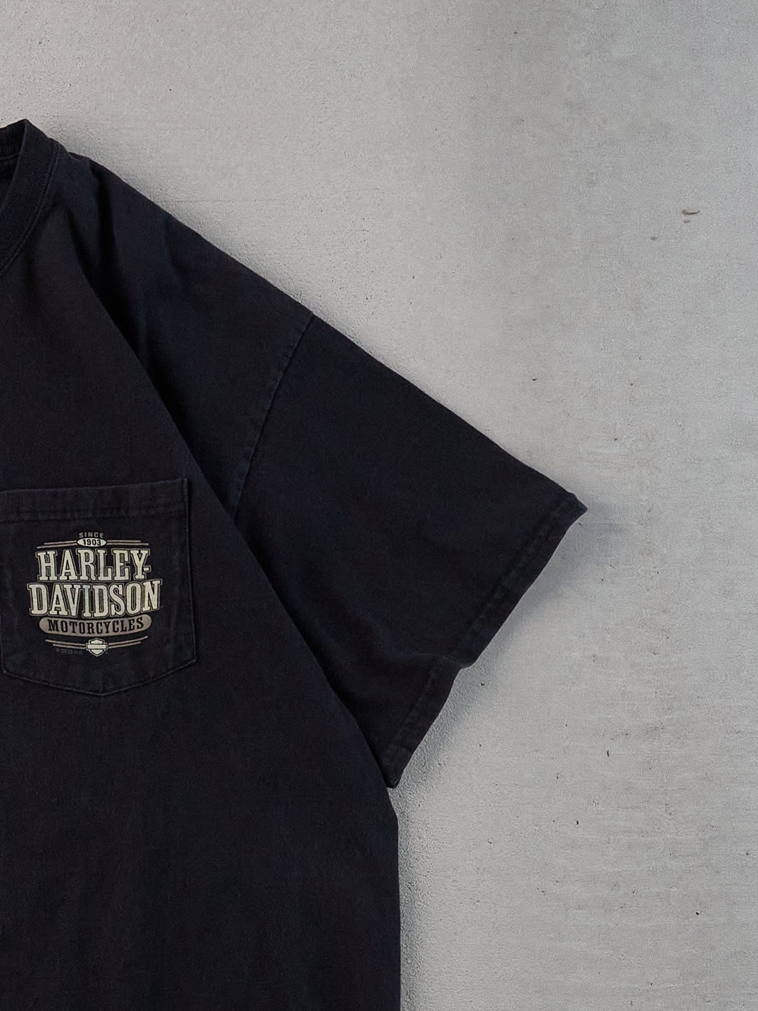 Vintage 04' Black Harley Davidson Virgina Beach Graphic Tee (L)