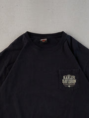 Vintage 04' Black Harley Davidson Virgina Beach Graphic Tee (L)