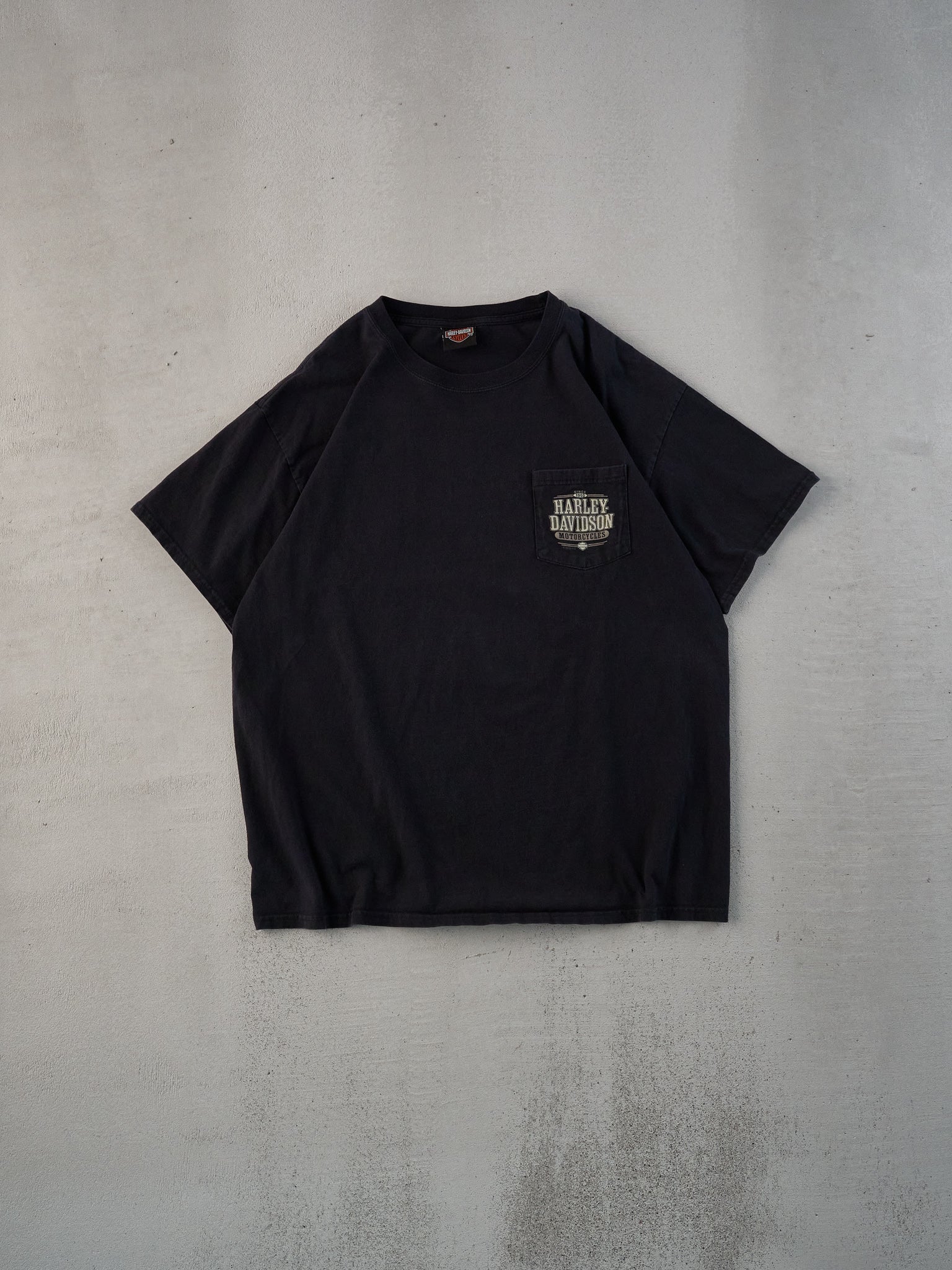 Vintage 04' Black Harley Davidson Virgina Beach Graphic Tee (L)