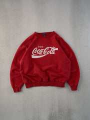 Vintage 90s Red Coca Cola Enjoy Graphic Crewneck (XL)