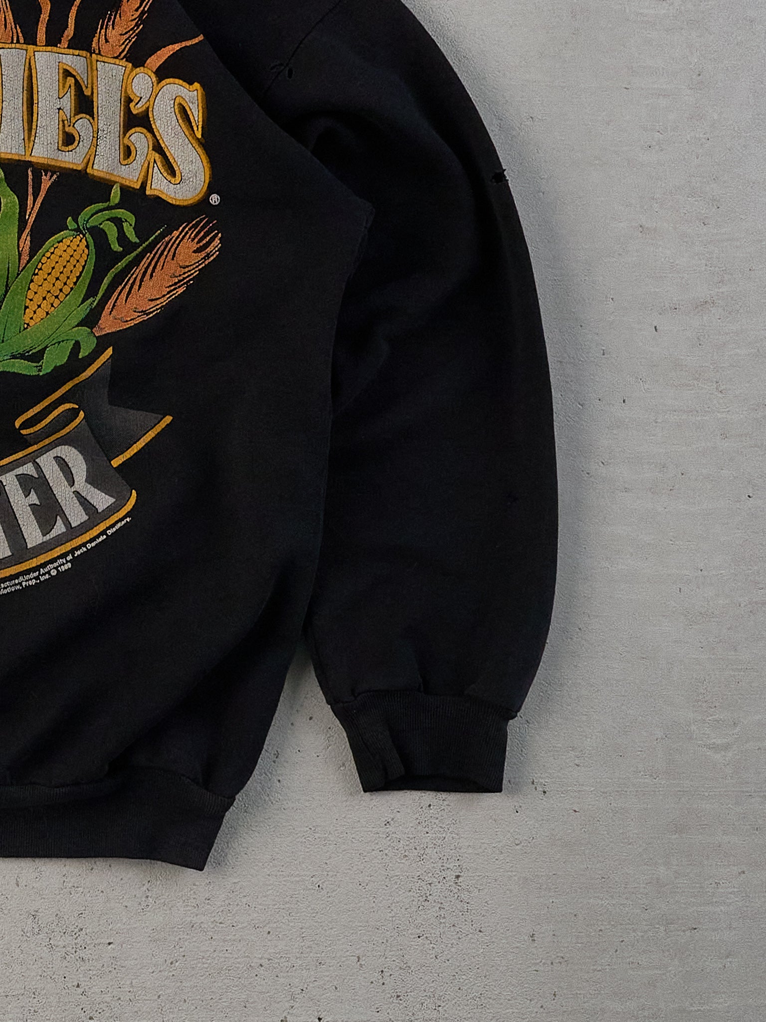 Vintage 80s Black Jack Daniels Field Tester Graphic Crewneck (M)