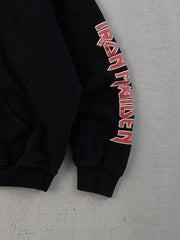 Vintage 90s Black Iron Maiden Graphic Hoodie (L)