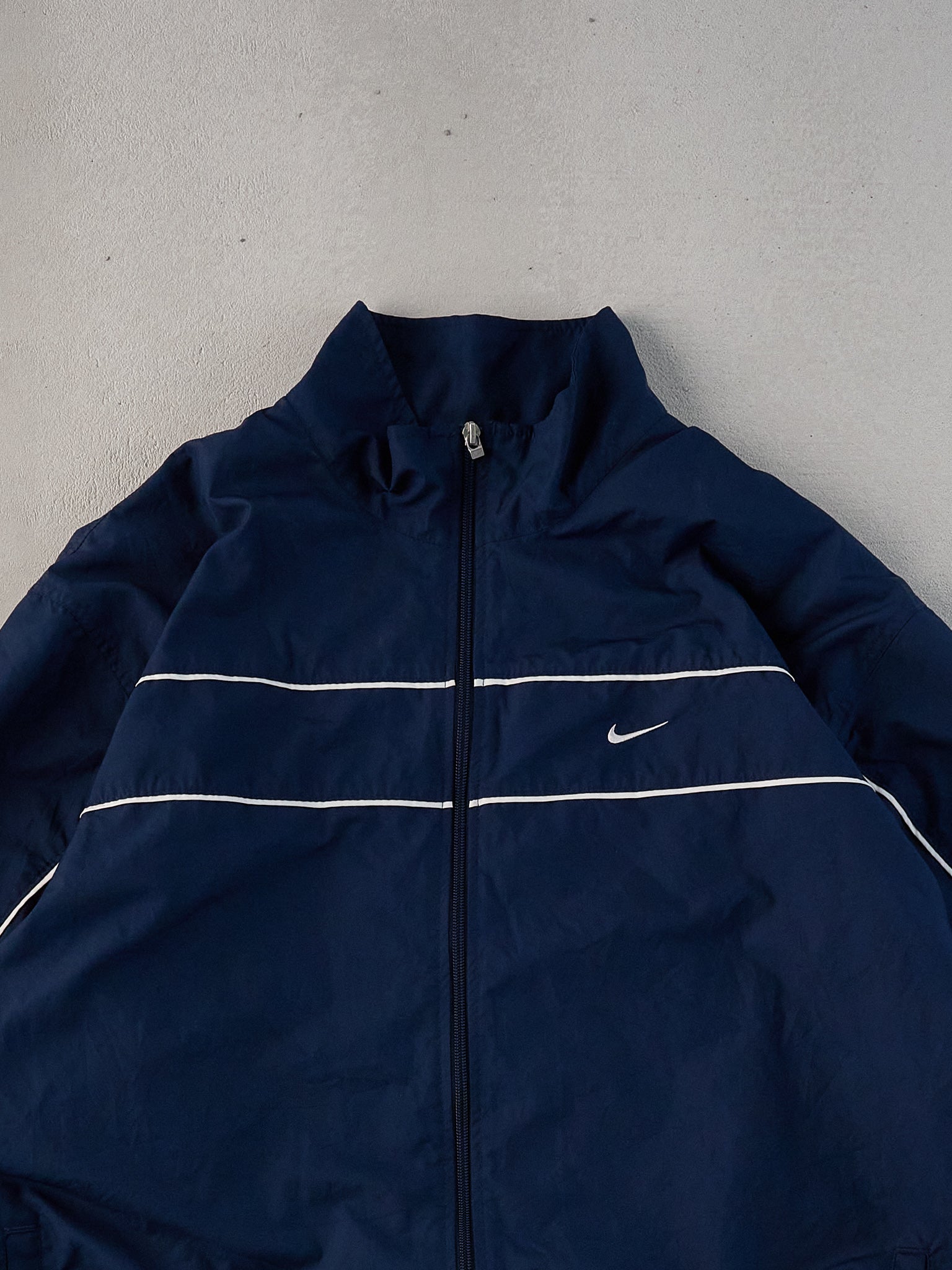 Vintage Y2K Navy Blue Nike Windbreaker (XL/XXL)