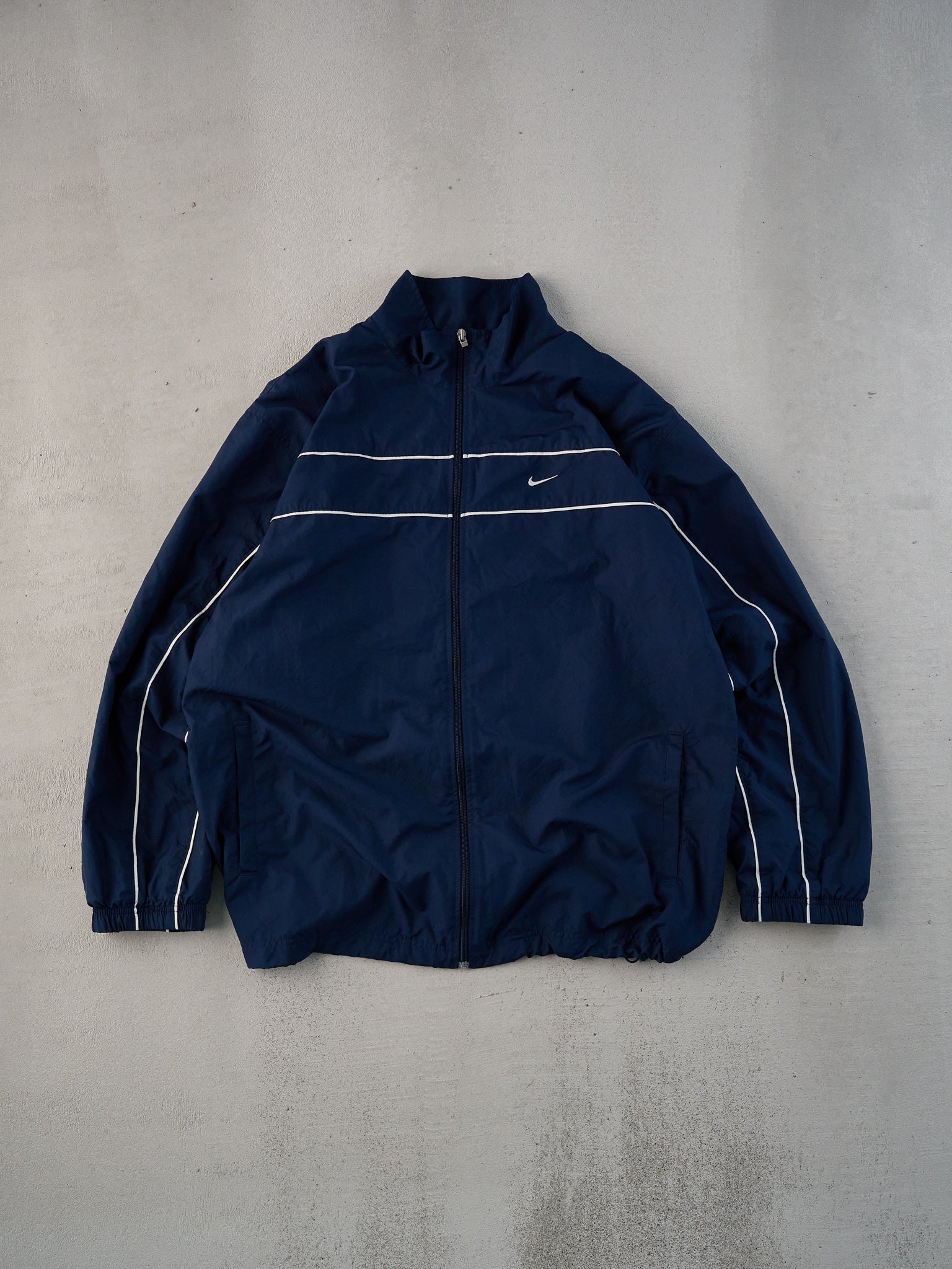 Vintage Y2K Navy Blue Nike Windbreaker (XL/XXL)