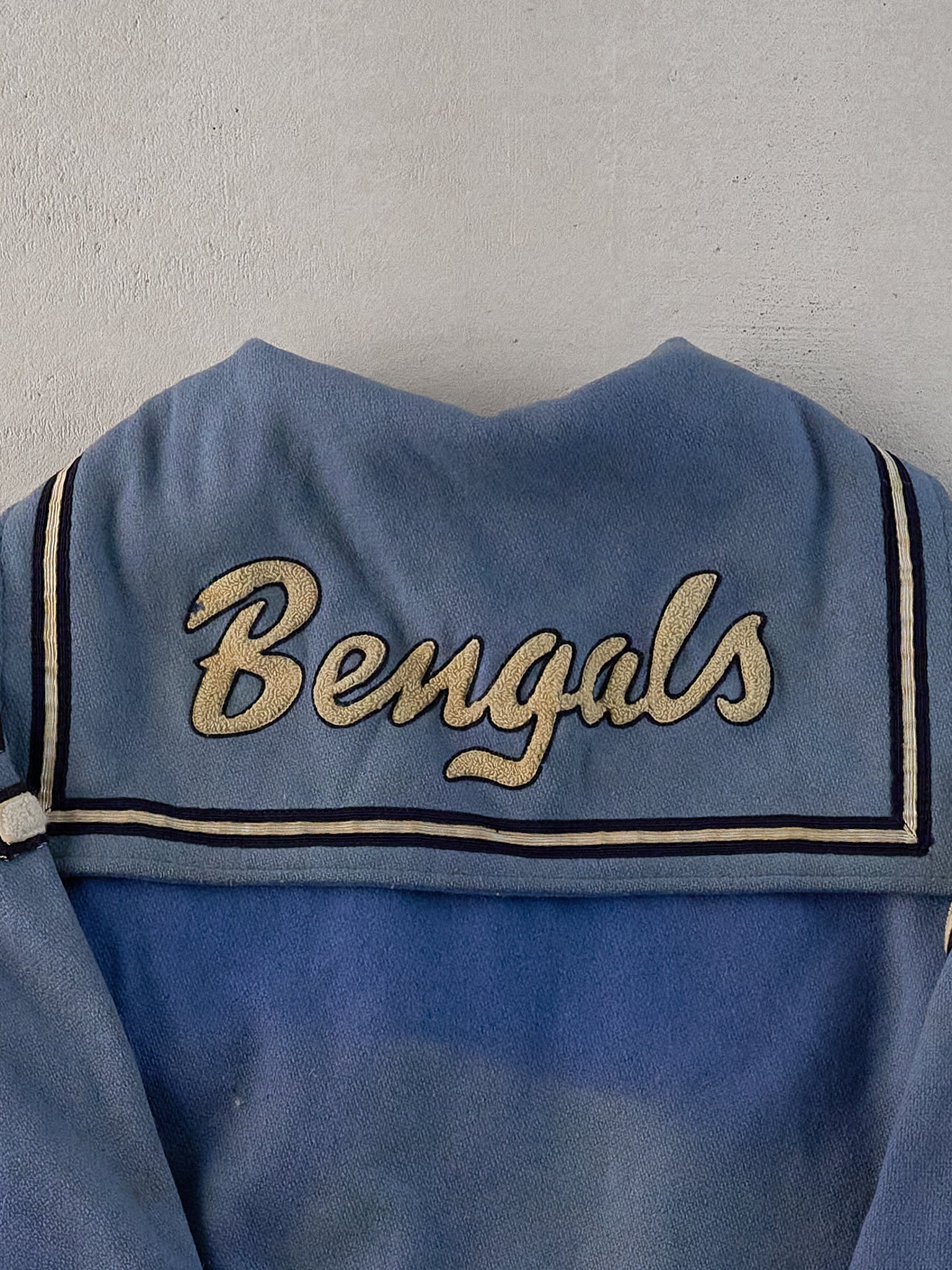 Vintage 76' Baby Blue Bengals Varsity Jacket (M)