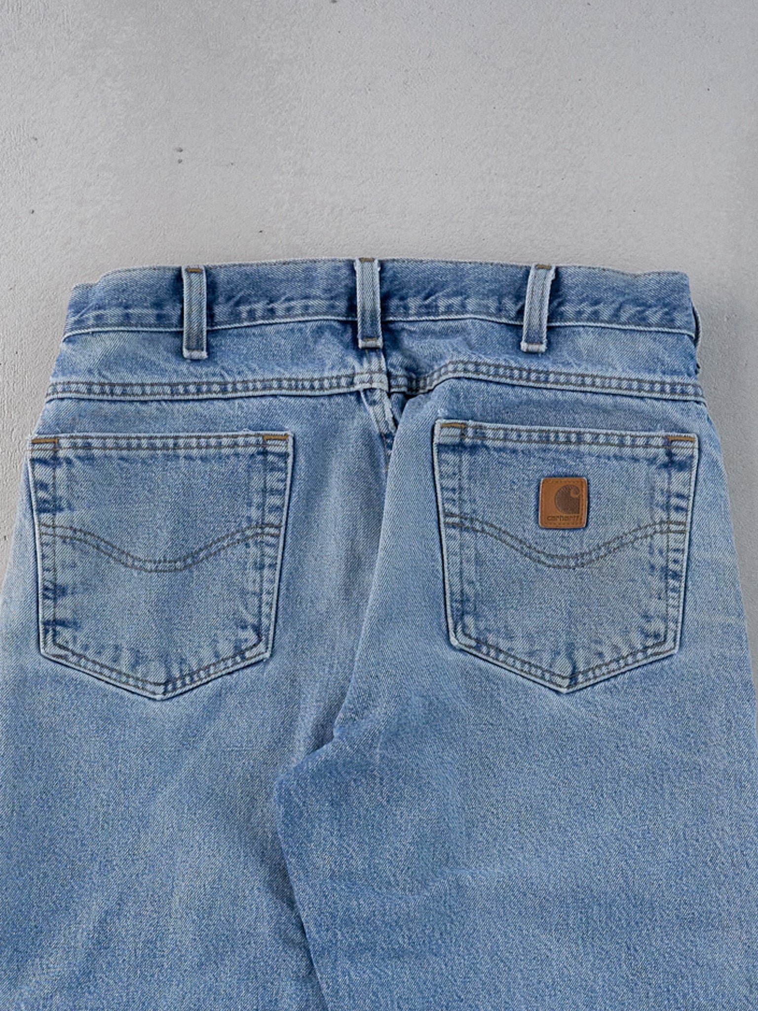 Vintage 90s Washed Blue Carhartt Distressed Denim Jeans (31x31)