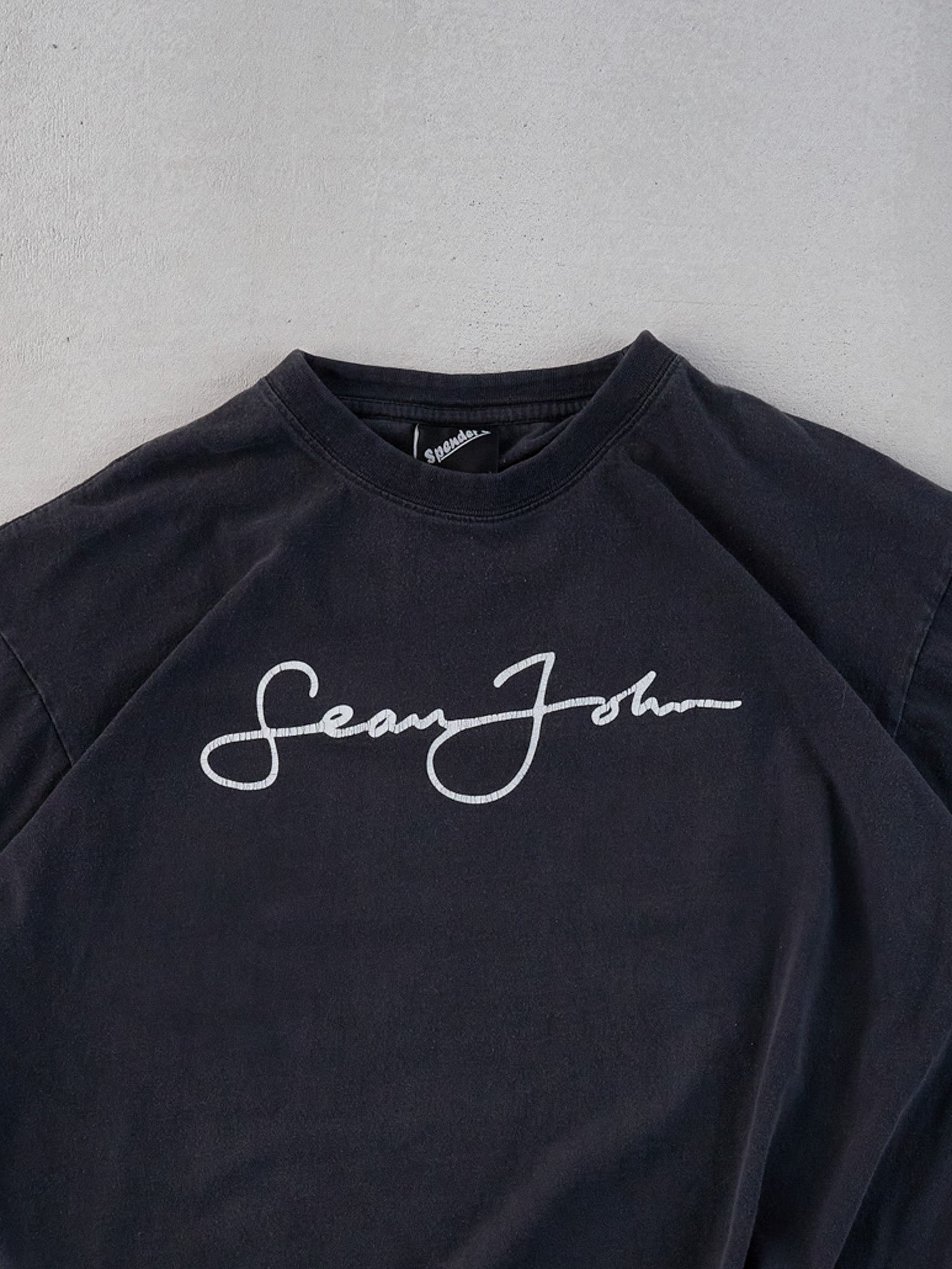 Vintage 90s Washed Black Sean John Signature Tee (L)