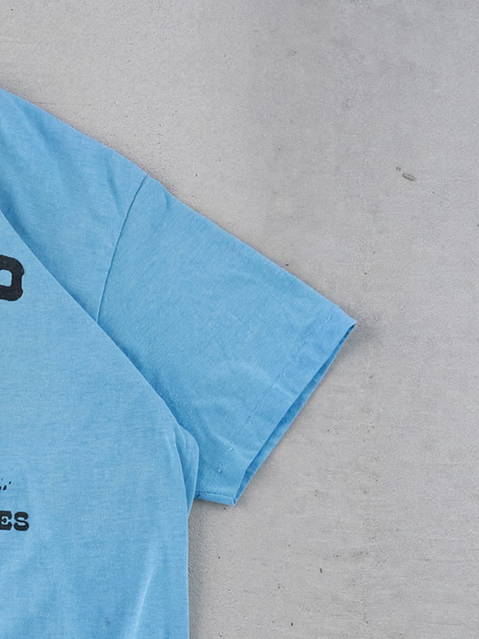 Vintage 70s Powder Blue Single Stitched Tallo Ho Horse Graphic Tee (XS)