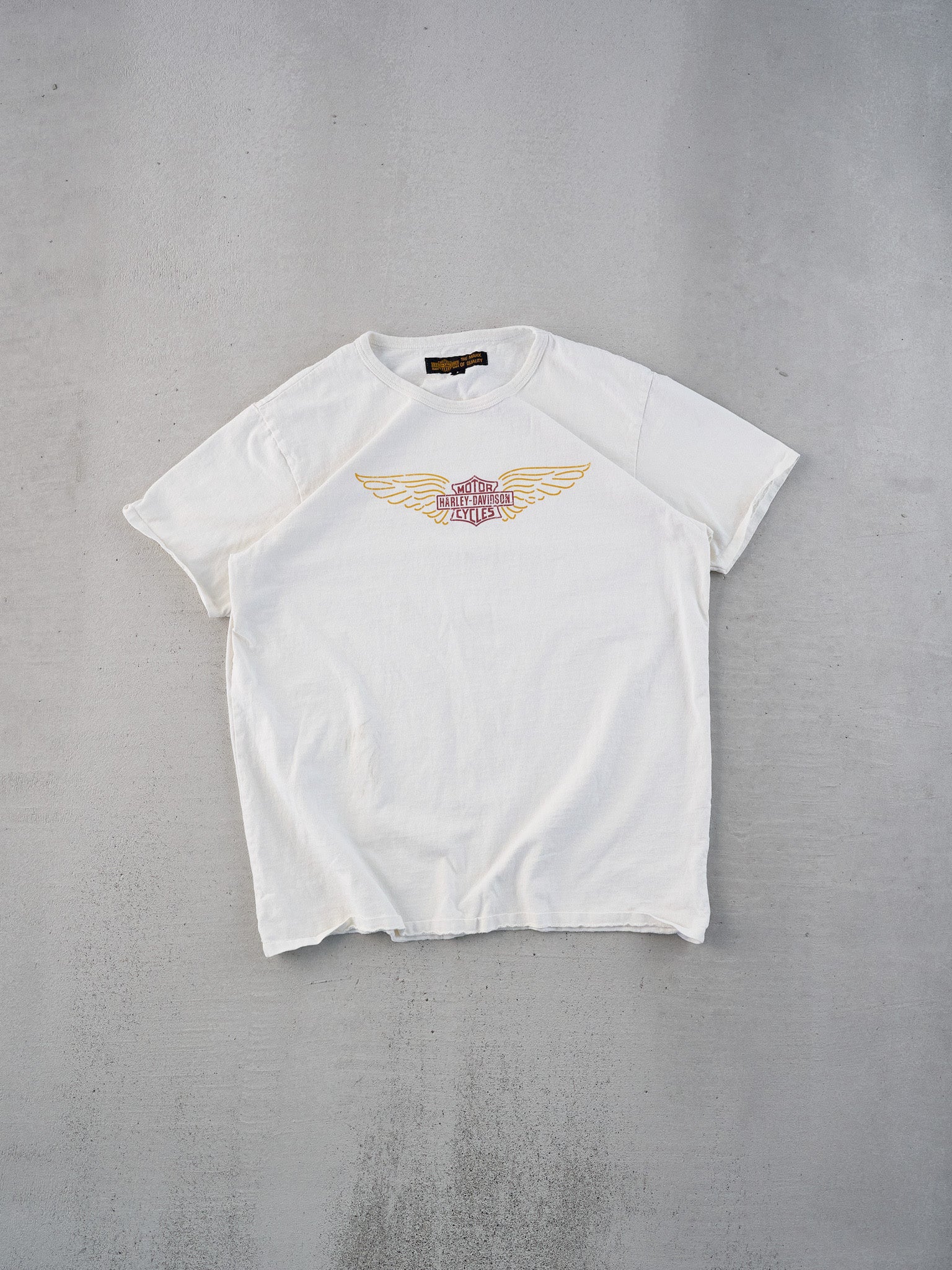 Vintage 90s White Harley Davidson Logo Tee (M)