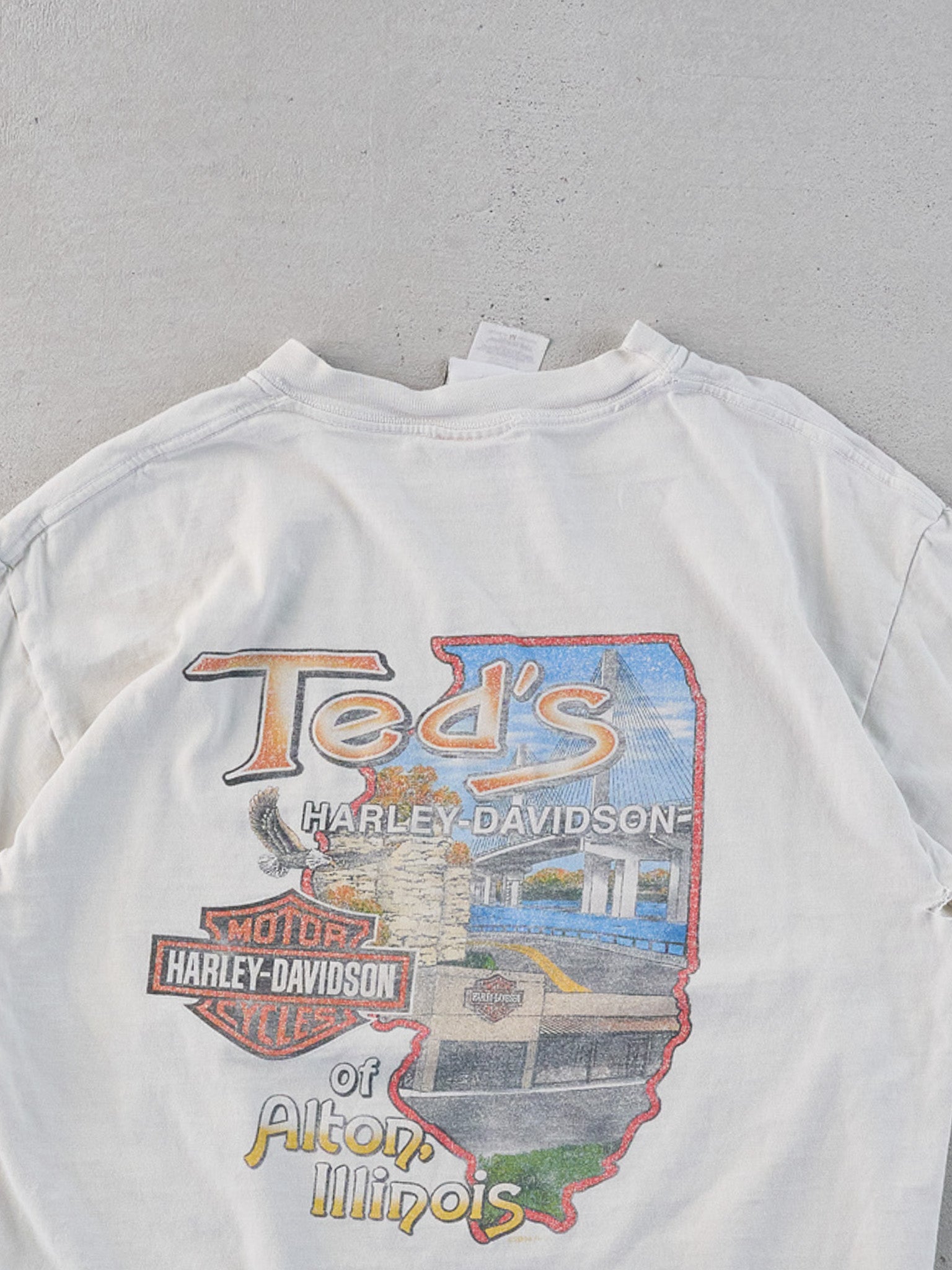 Vintage 05' White Harley Davidson Attitude Graphic Tee (S)