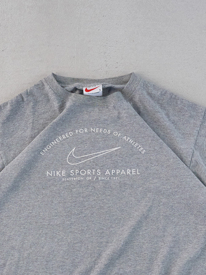 Vintage 90s Grey Nike Sports Apparel Graphic Tee (M)