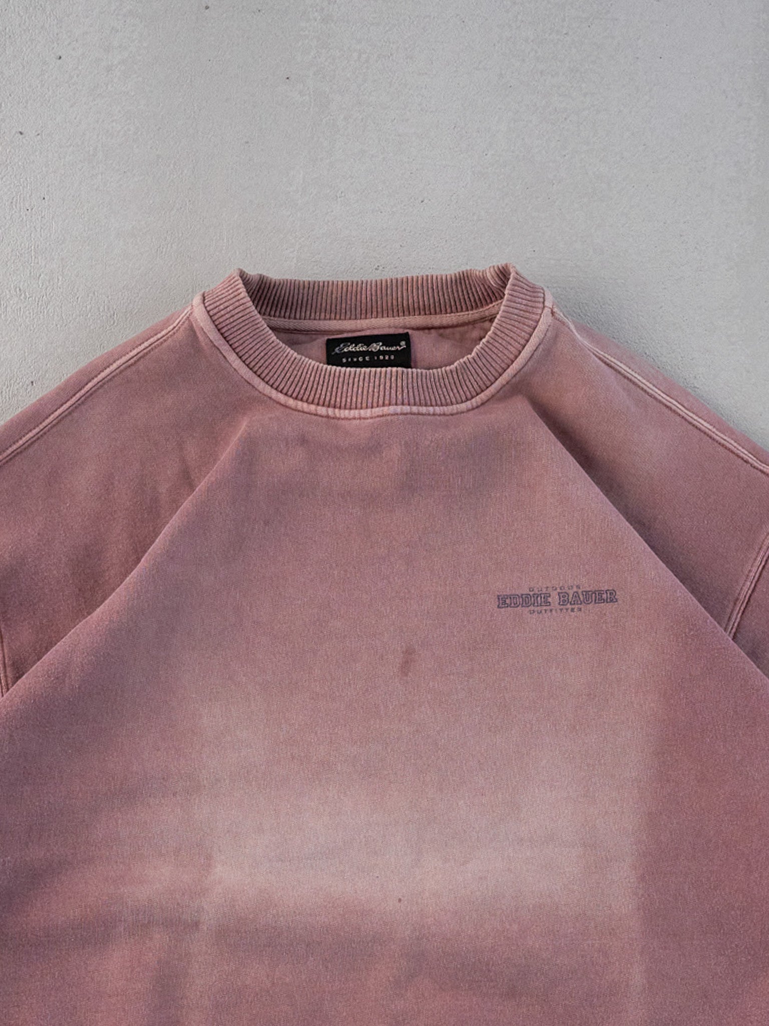Vintage 90s Sun Faded Maroon Eddie Bauer Blank Crewneck (XL)