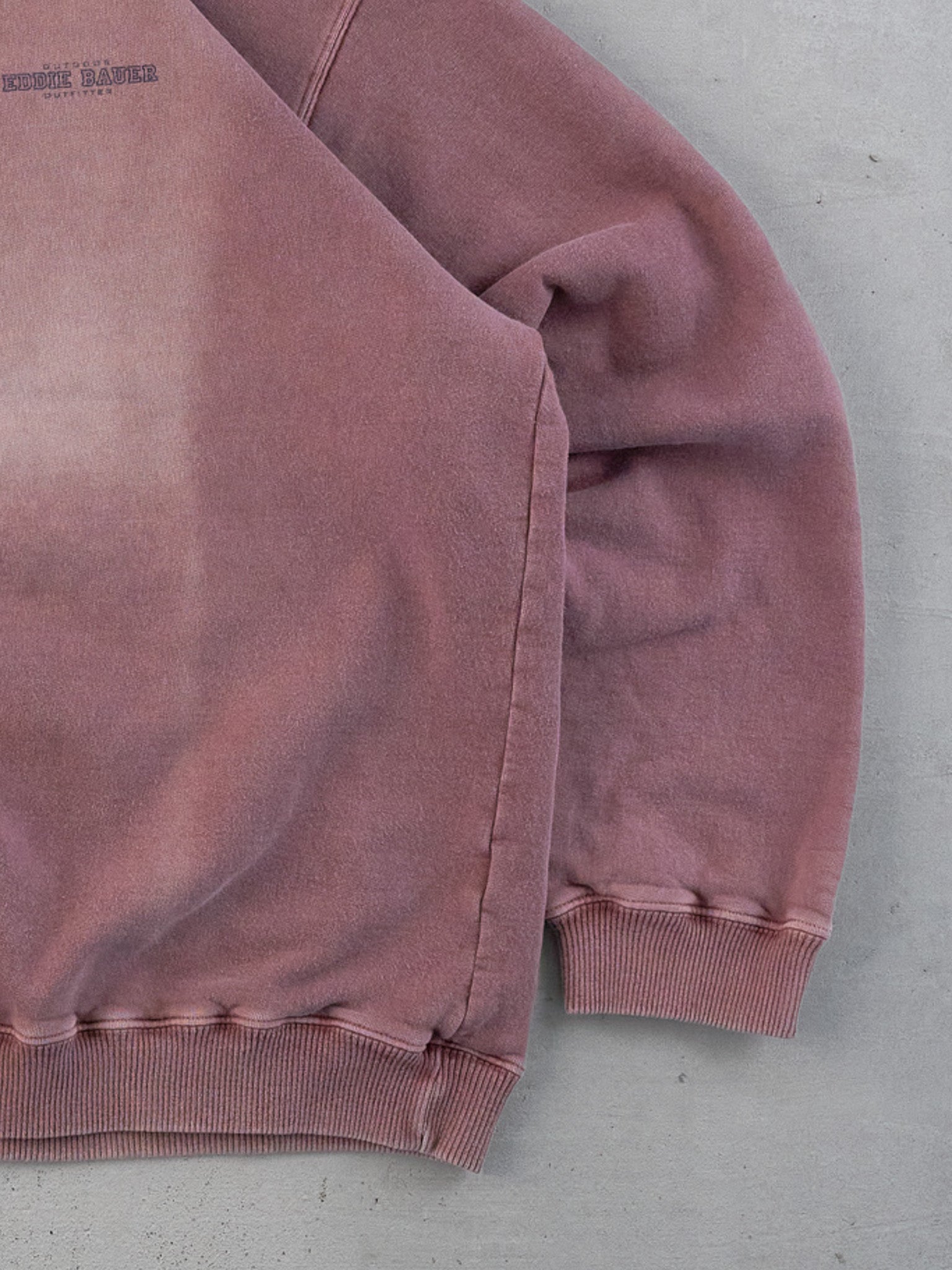 Vintage 90s Sun Faded Maroon Eddie Bauer Blank Crewneck (XL)