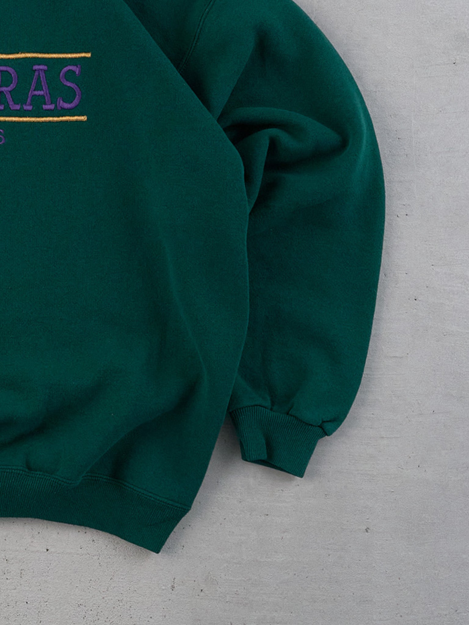 Vintage 90s Pine Green Mardi Gras New Orleans Crewneck
