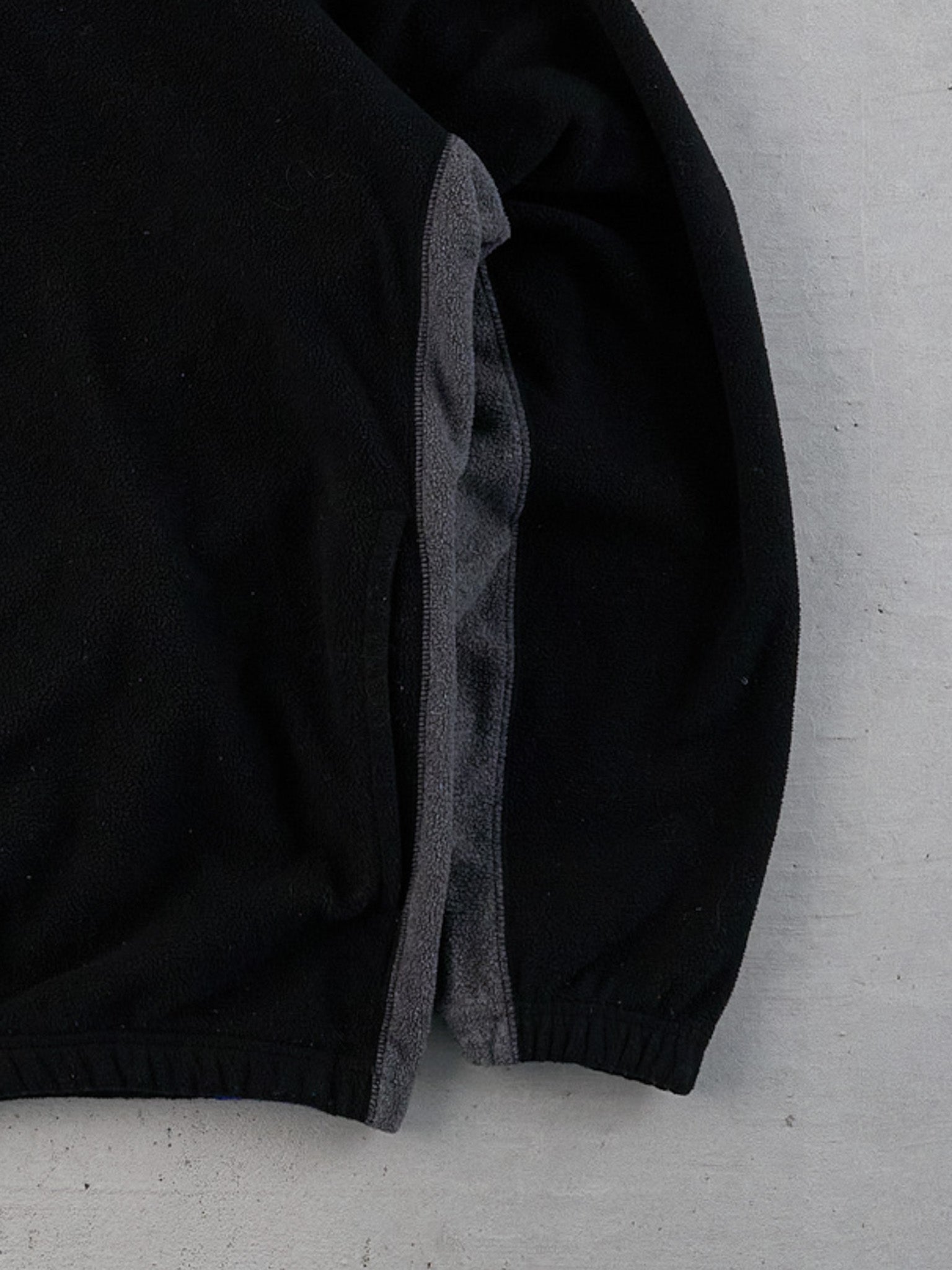 Vintage 90s Black and Blue Chaps By Ralph Lauren Collared Zip Up (L)