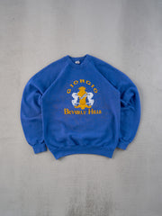 Vintage 80s Royal Blue Giorgio Beverly Hills Graphic Crewneck (M)