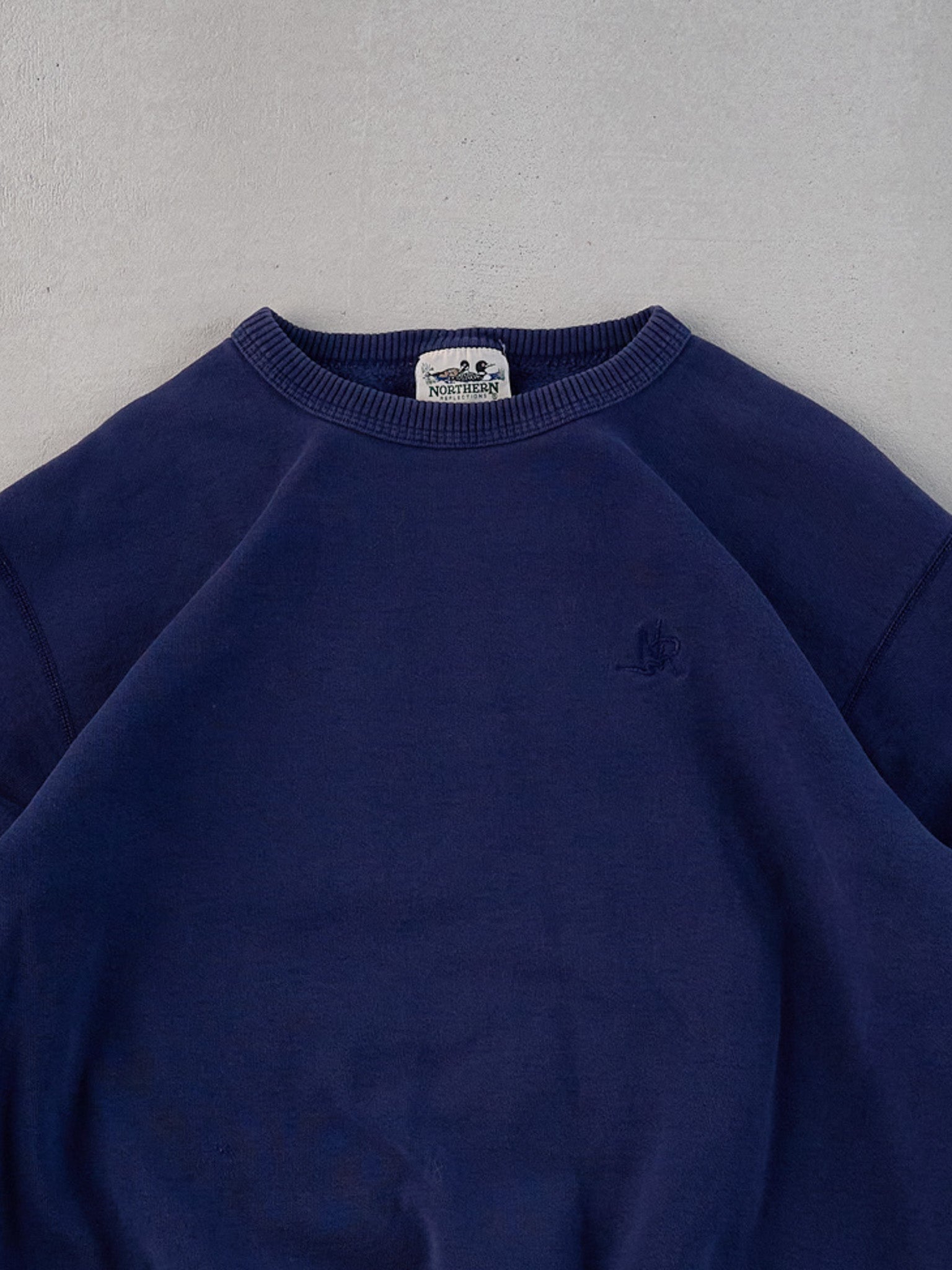 Vintage 90s Faded Navy Blue Northern Reflections Blank Crewneck (L)