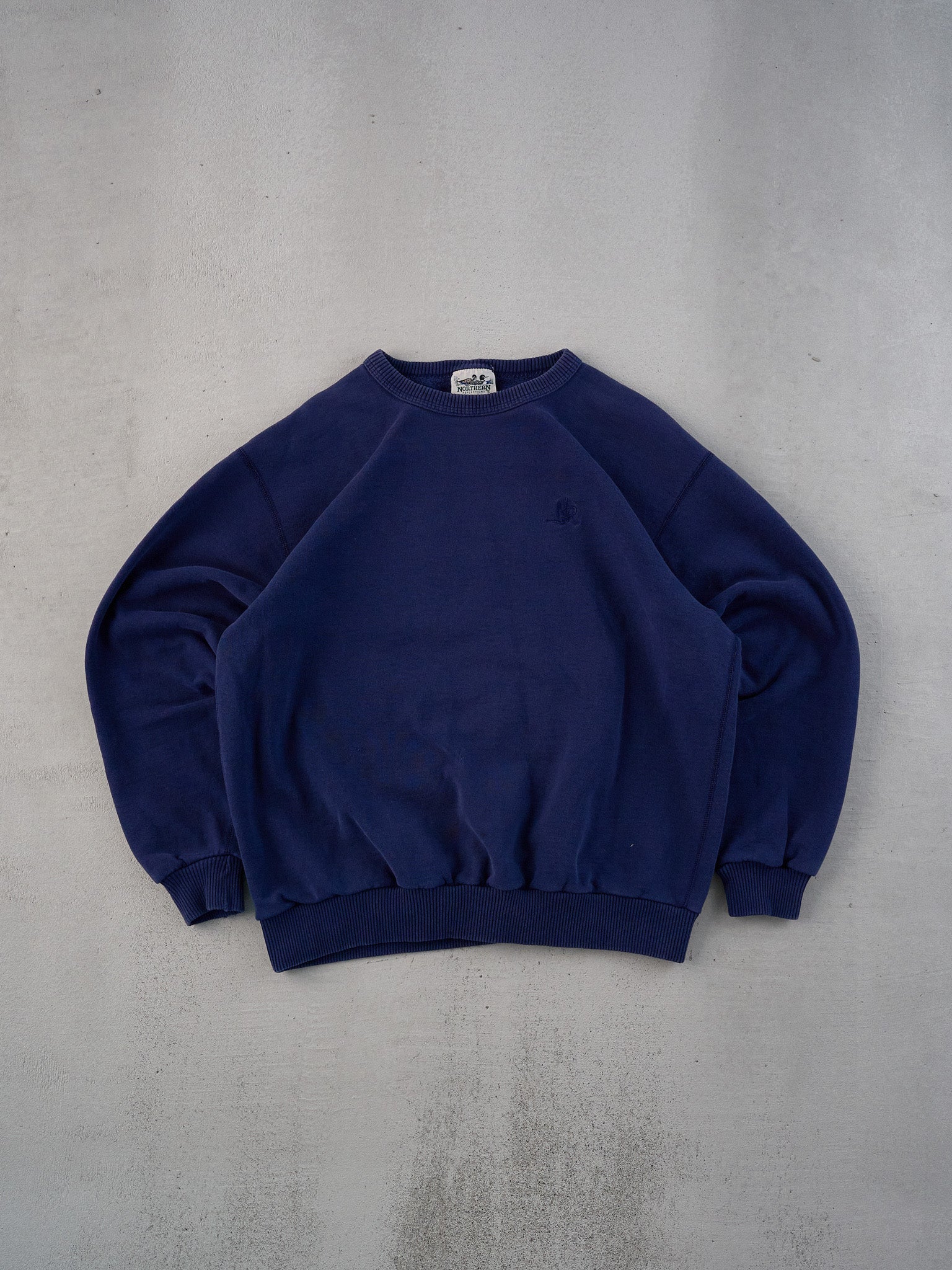 Vintage 90s Faded Navy Blue Northern Reflections Blank Crewneck (L)