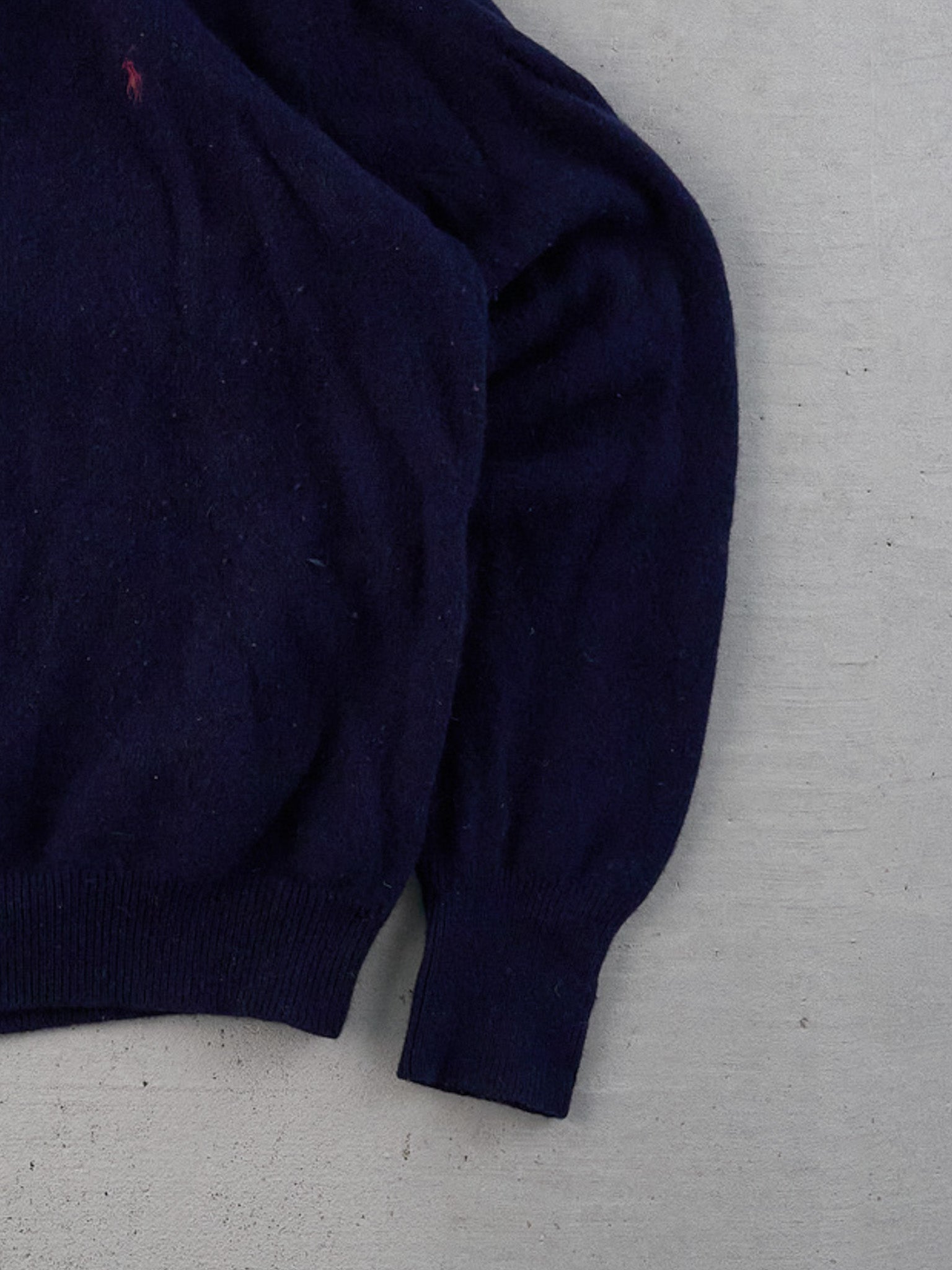 Vintage 90s Blue Polo By Ralph Lauren Wool Collared Sweater (L)