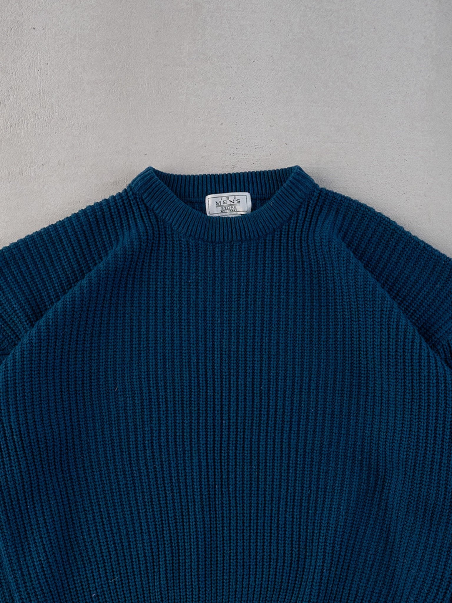 Vintage 70s Teal Blue Sears Knit Sweater (M/L)