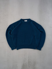 Vintage 70s Teal Blue Sears Knit Sweater (M/L)