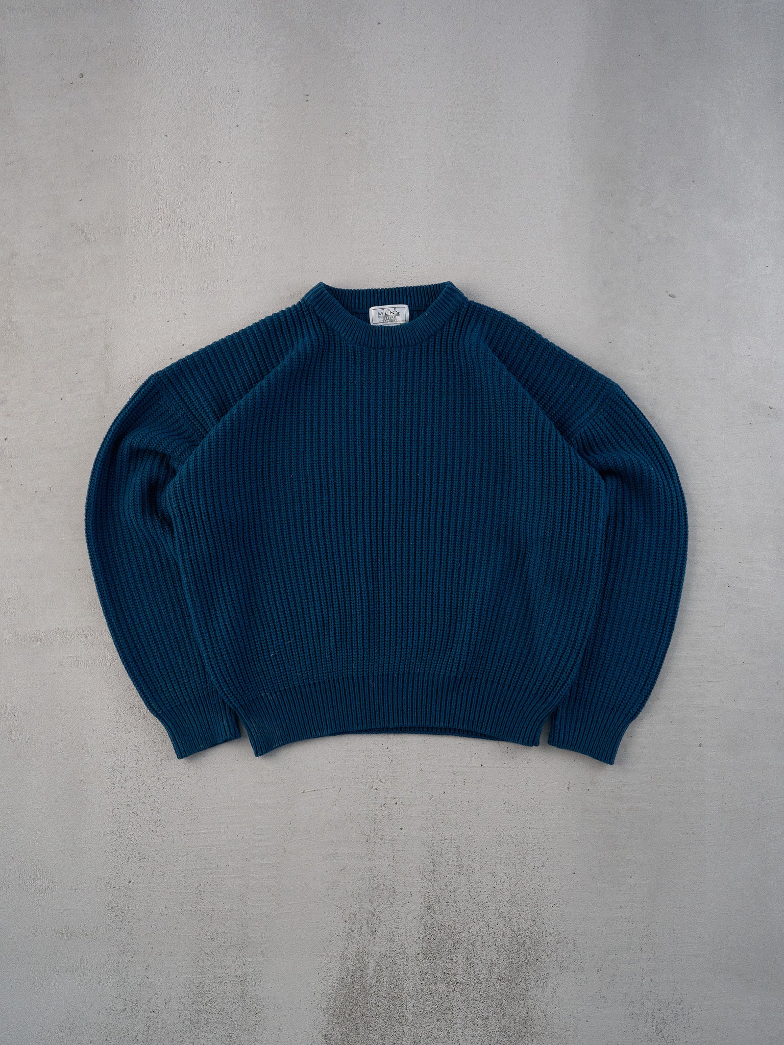 Vintage 70s Teal Blue Sears Knit Sweater (M/L)