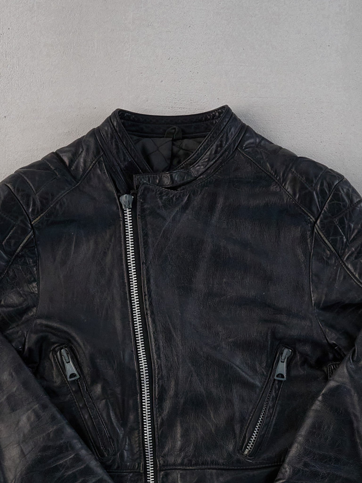 Vintage 90s Black Leather Jacket (S)