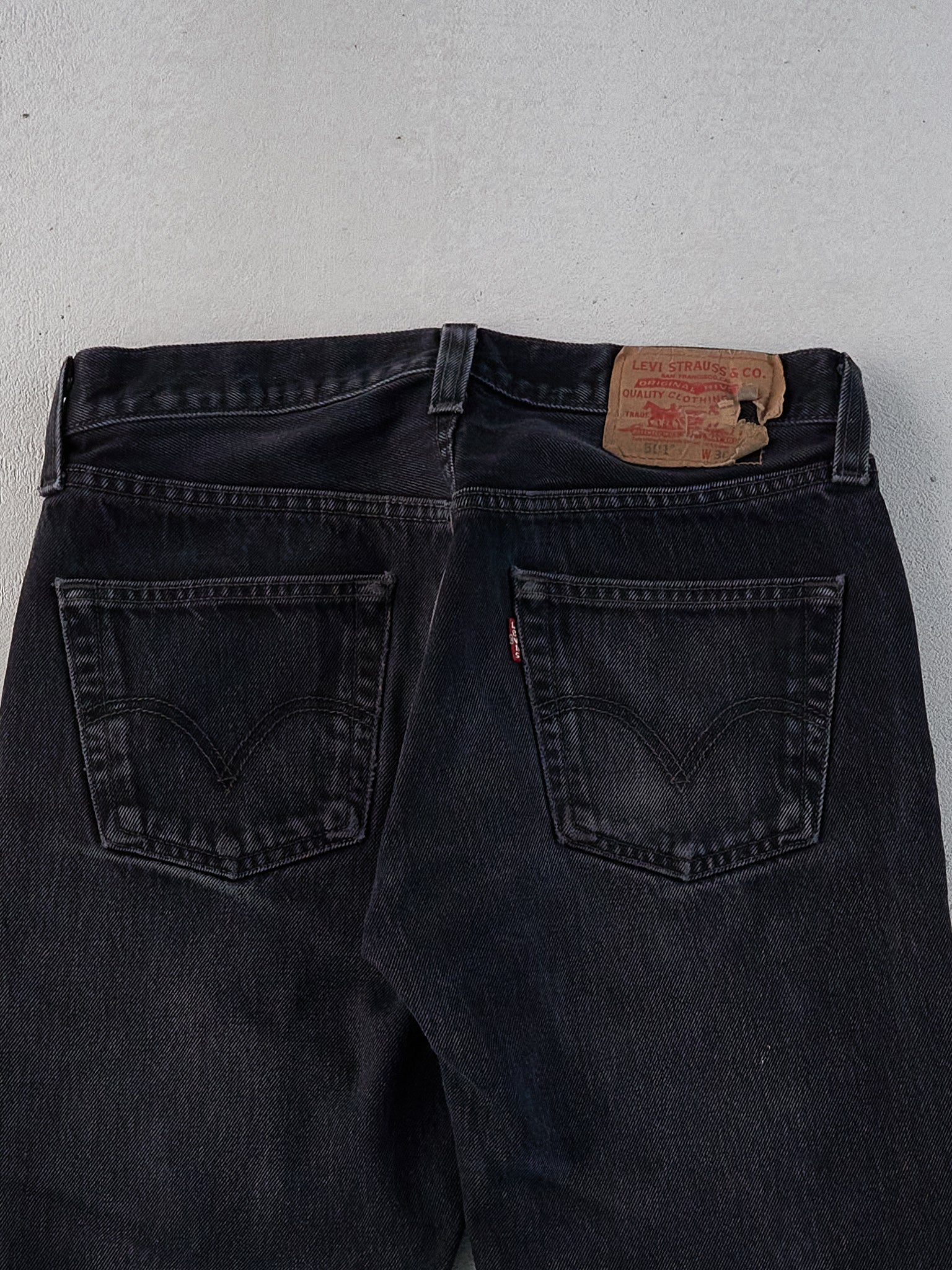 Vintage 90s Black Levi's 501 Denim Jeans (30x30)