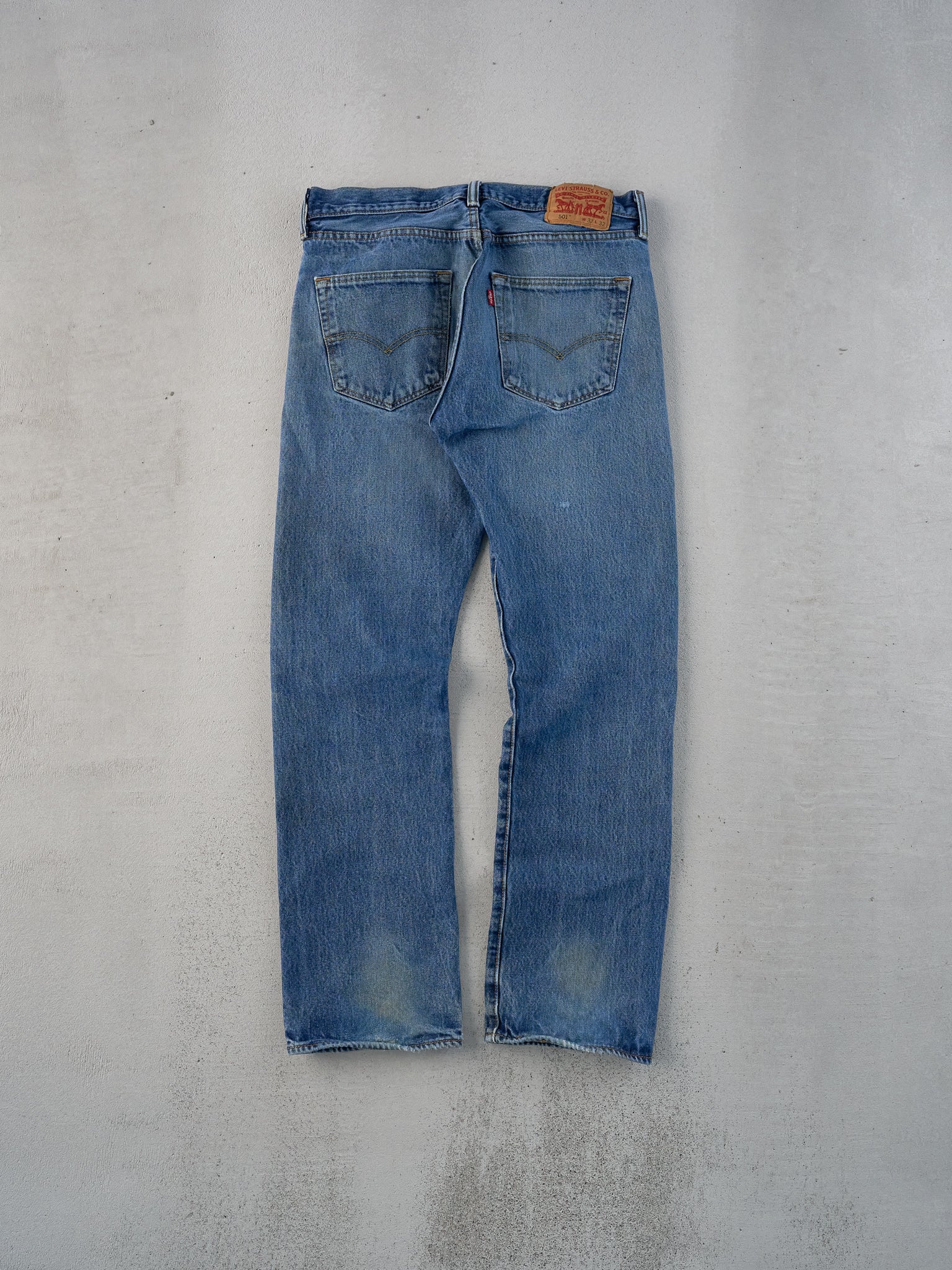 Vintage 90s Dark Blue Levi's 501 Denim Jeans (32x29)
