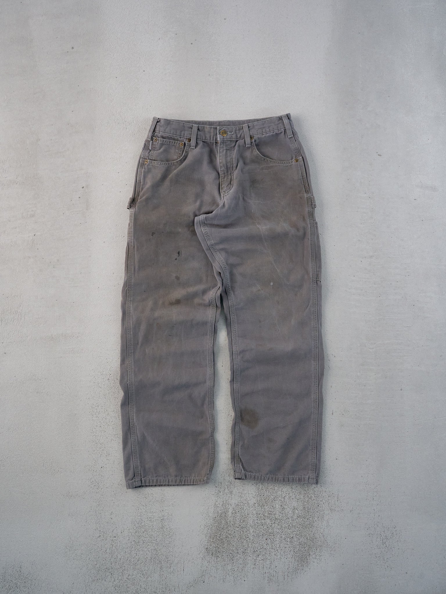 Vintage 90s Grey Carhartt Dungeree Carpenter Pants (28x28)