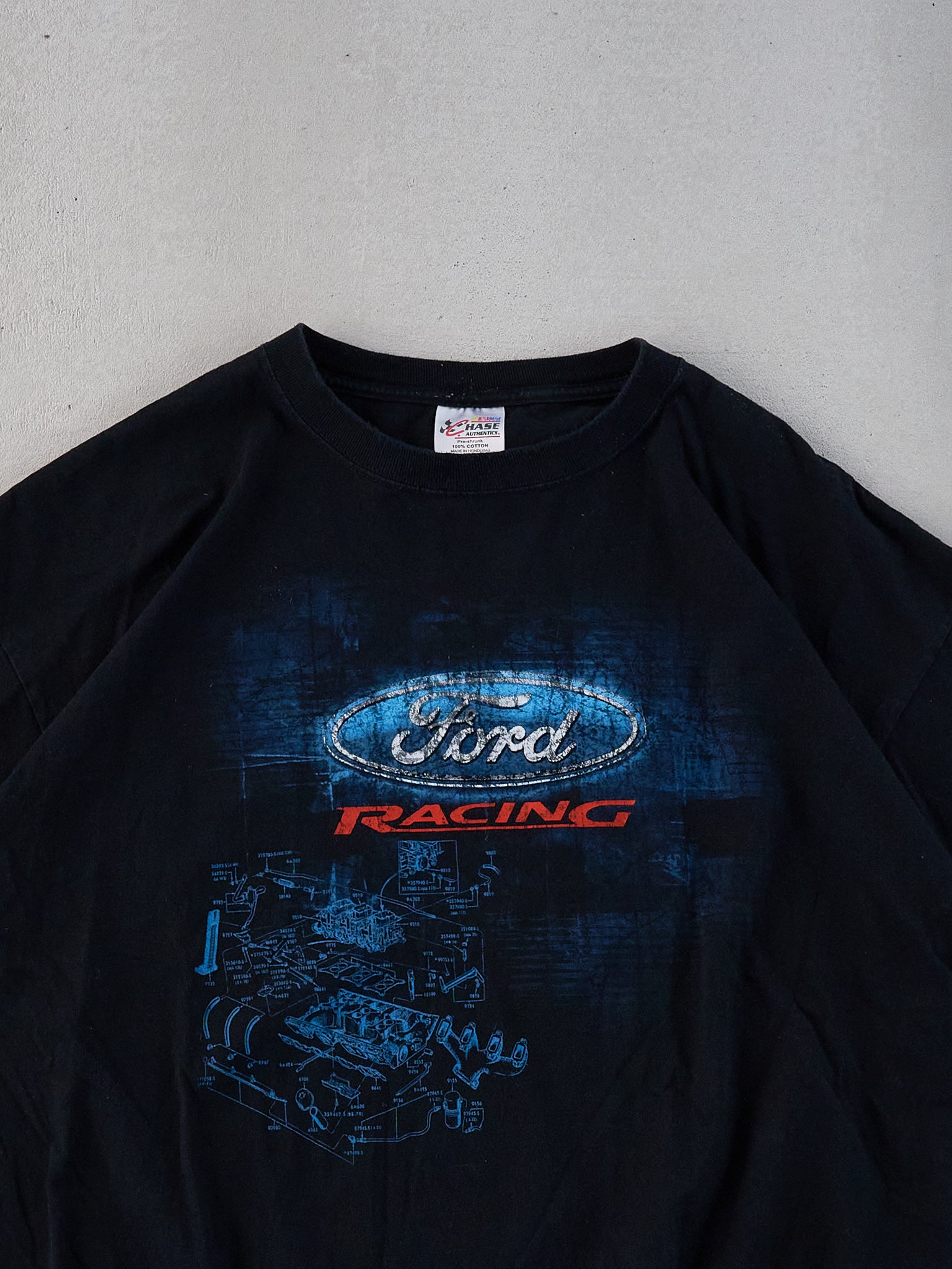 Vintage Y2k Black Ford Racing Graphic Tee (L)