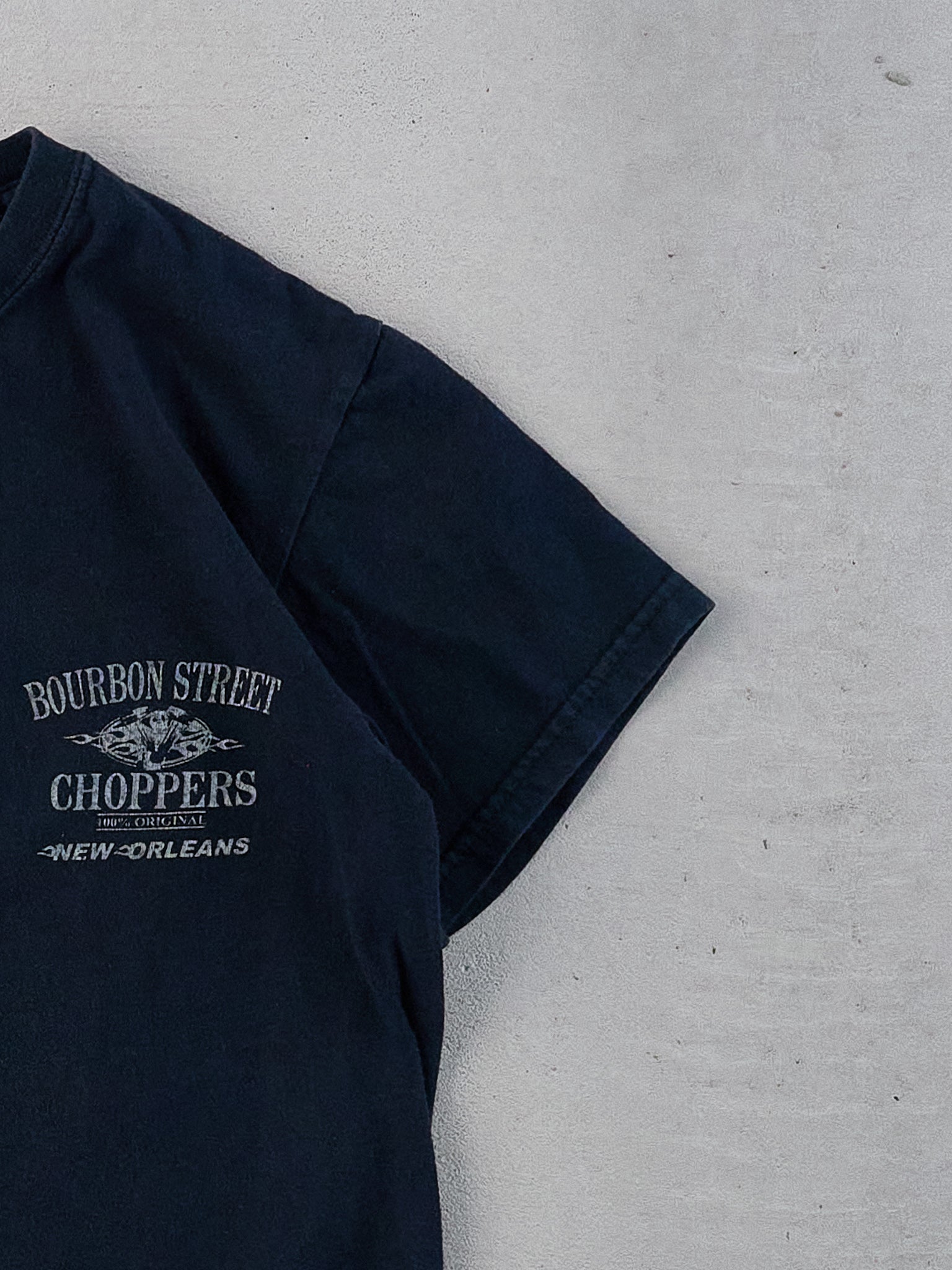Vintage Y2k Black Burbon Street Choppers Tee (XS)