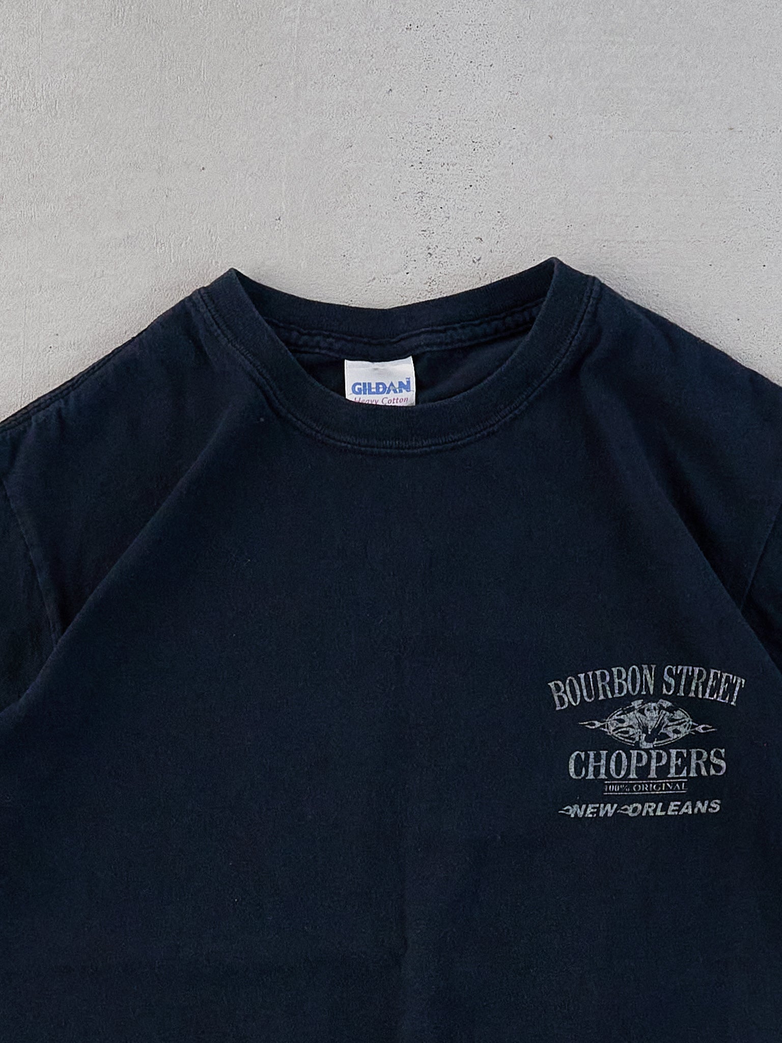 Vintage Y2k Black Burbon Street Choppers Tee (XS)