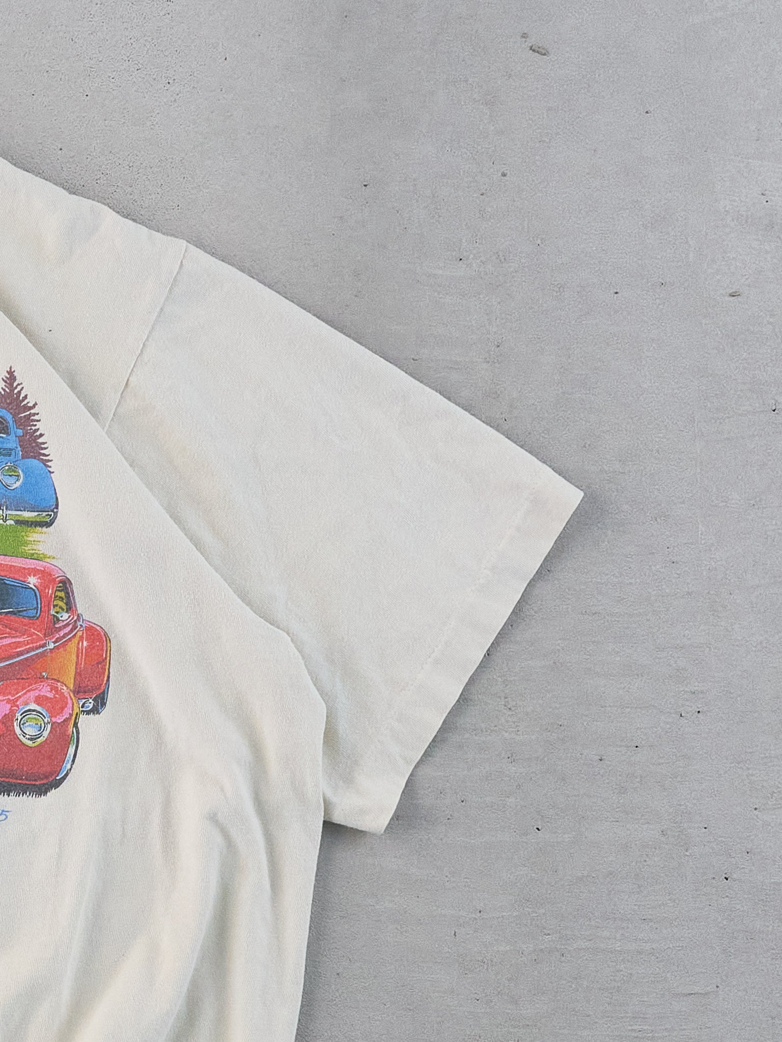 Vintage 85' White Fat is Fun Hot Riders Single Stitch Tee (M)