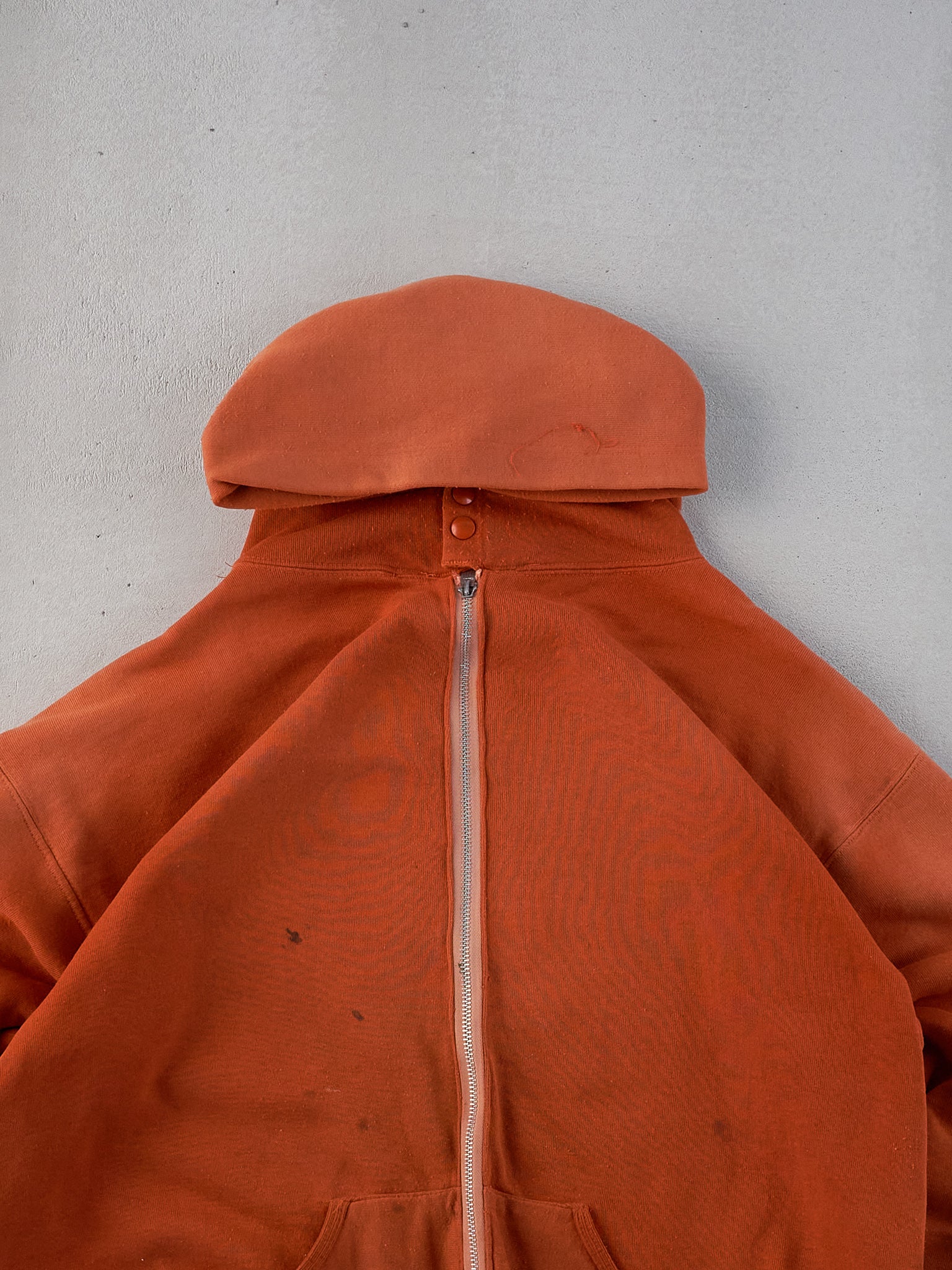 Vintage 80s Orange Russell Athletics Asplundh Double Snap Zip Up  (L)