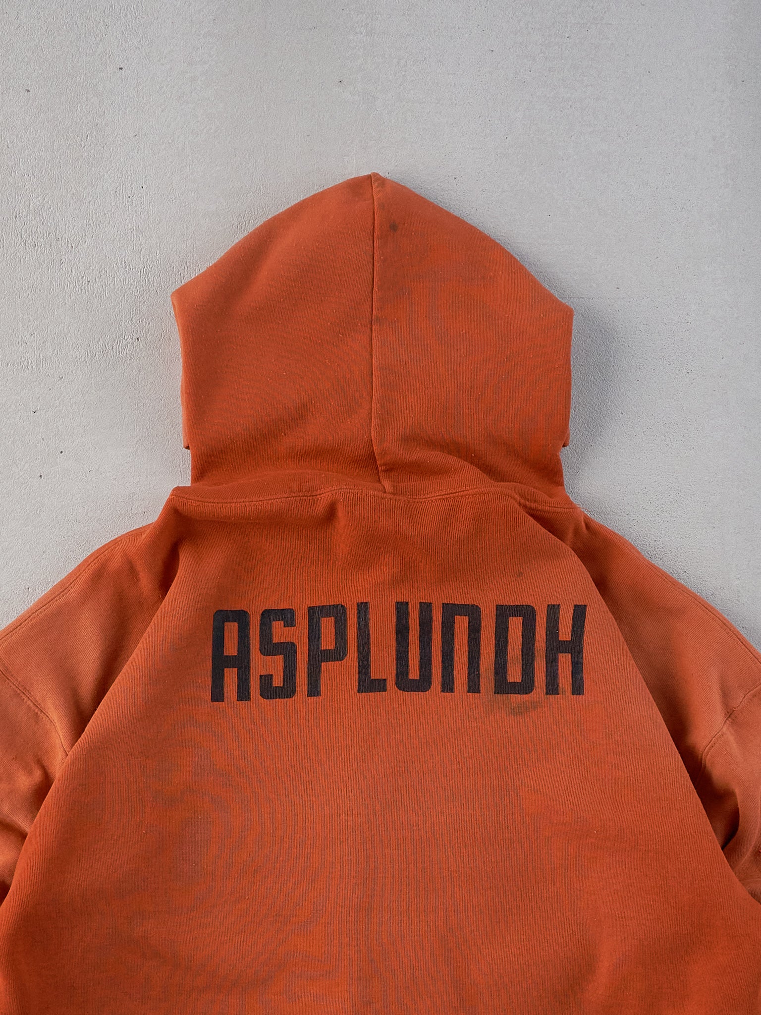 Vintage 80s Orange Russell Athletics Asplundh Double Snap Zip Up  (L)