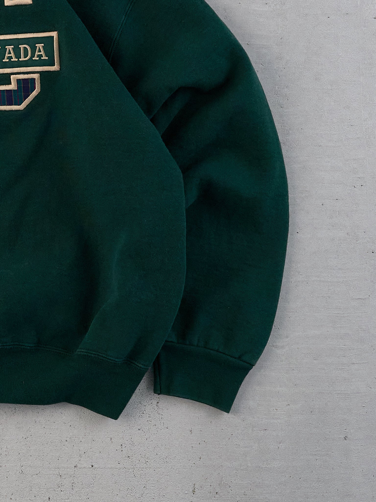 Vintage 90s Pine Green Banque Du Canada Crewneck (M/L)