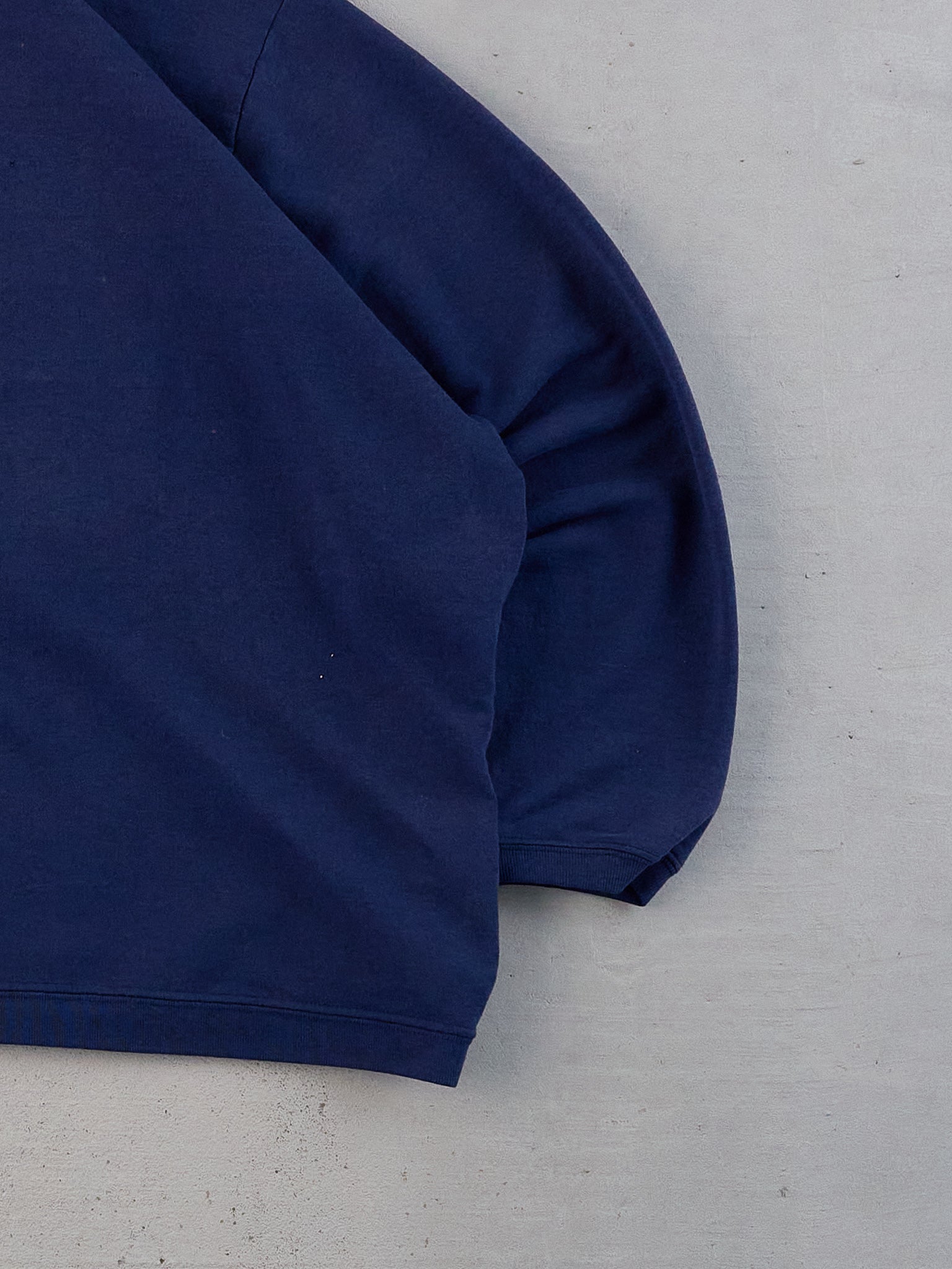 Vintage 80s Navy Blue Blank Boxy Crewneck (L)