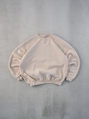 Vintage 90s Beige Jersee's Blank Crewneck (L)