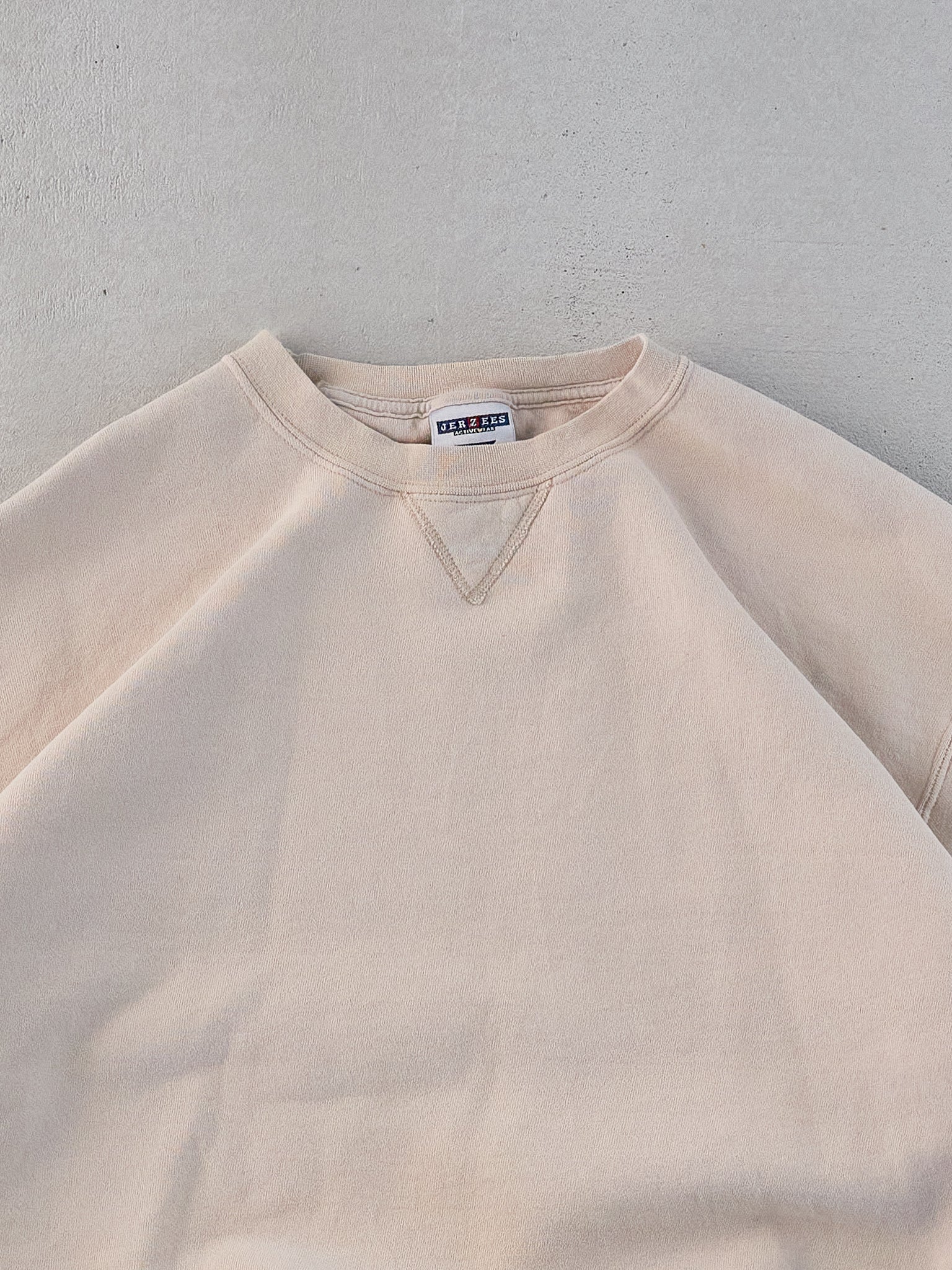 Vintage 90s Beige Jersee's Blank Crewneck (L)