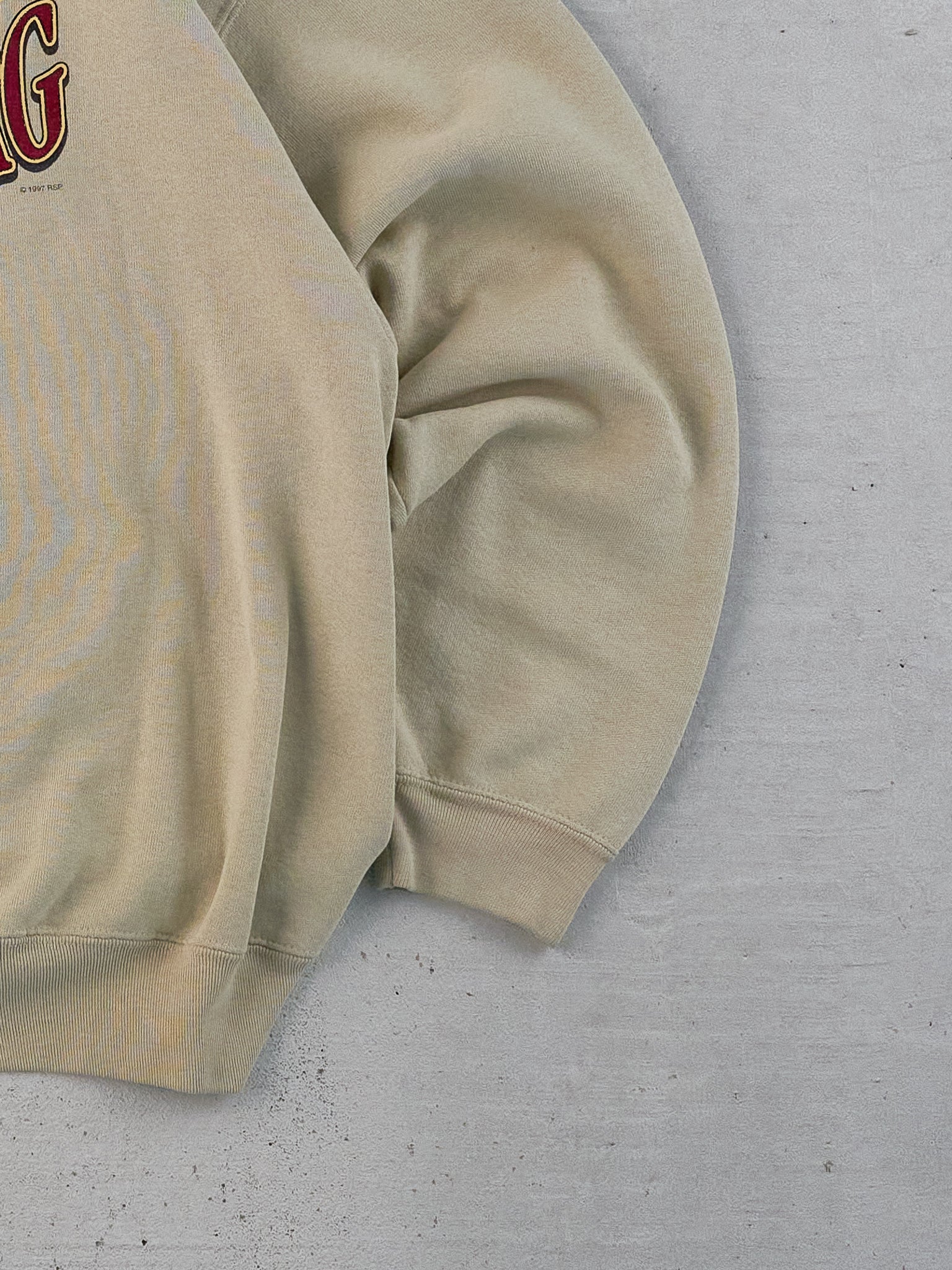 Vintage 90s Beige and Maroon Gettysburg Crewneck (M)