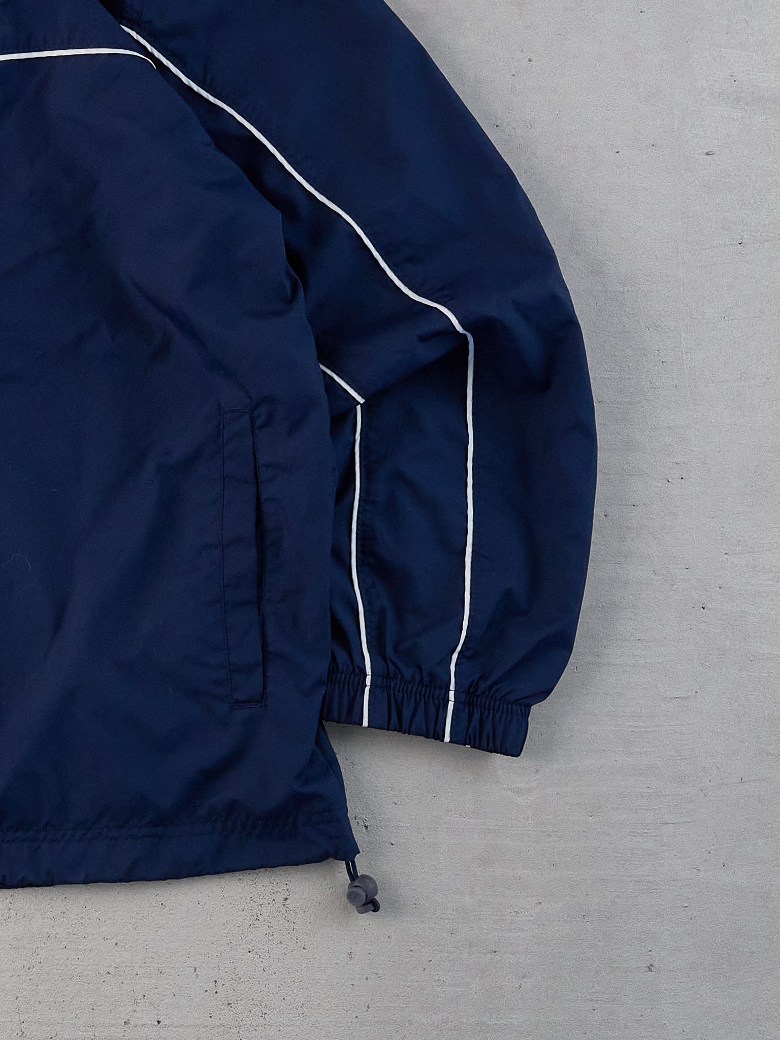 Vintage Y2k Navy Blue Nike Collared Windbreaker Jacket (M)