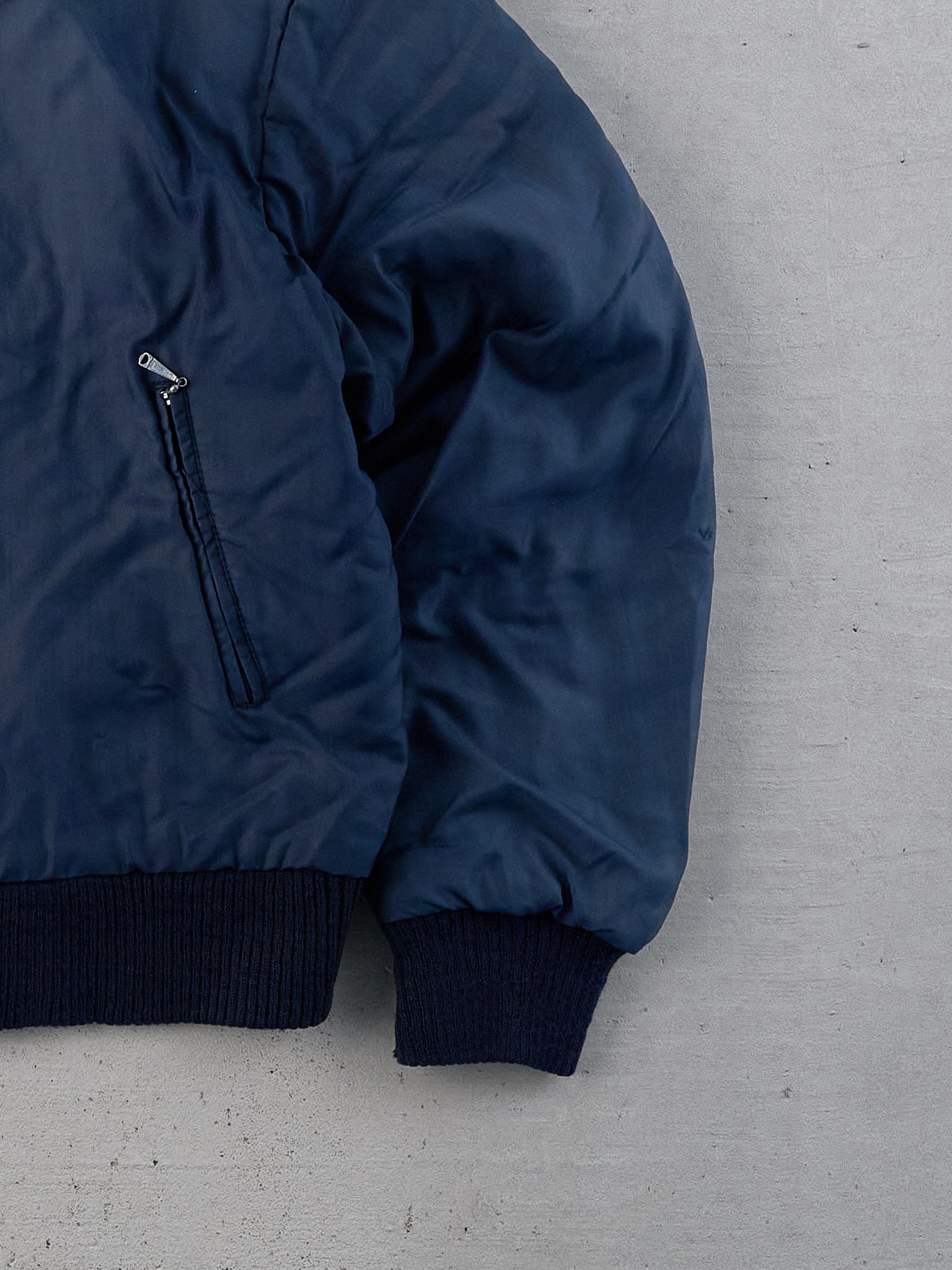 Vintage 70s Navy Blue Northstar Bomber Jacket (M)