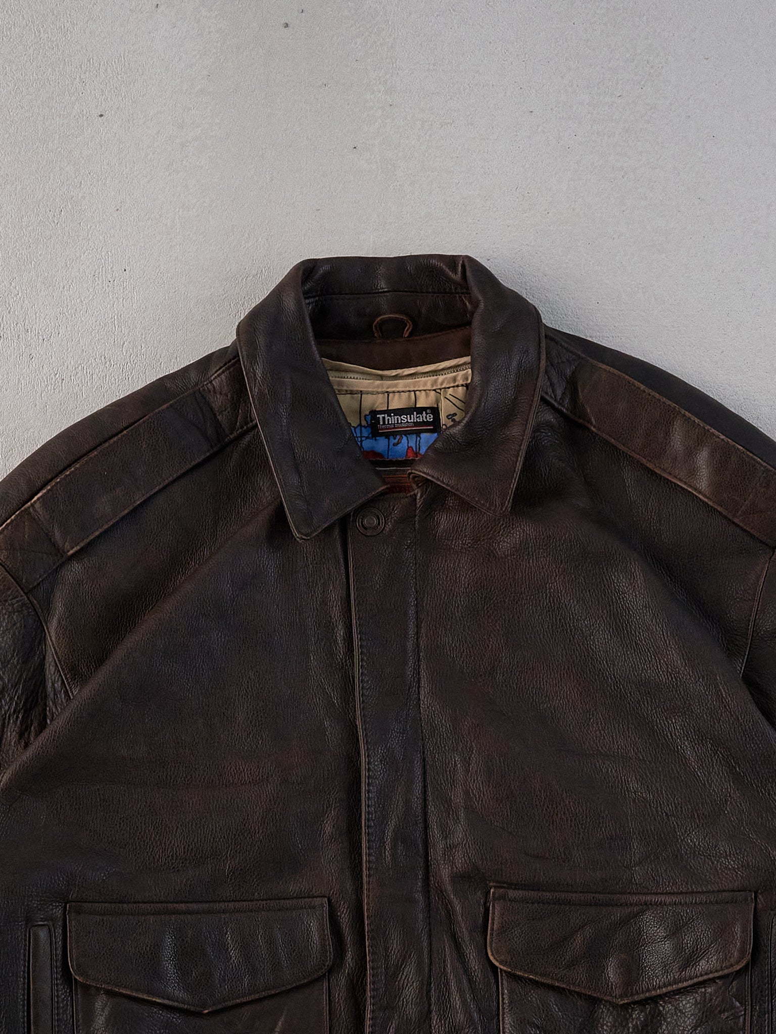 Vintage 80s Brown Adventure Bound Leather Jacket (L)