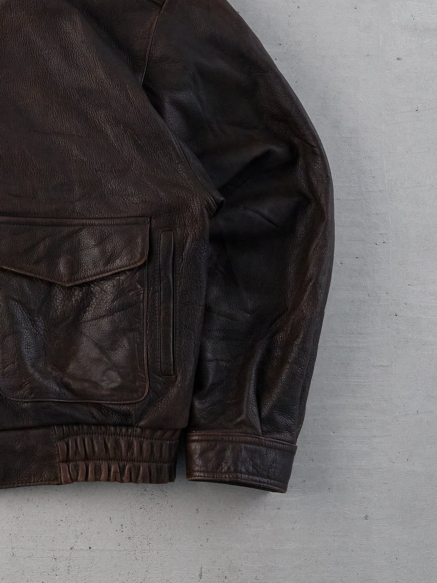 Vintage 80s Brown Adventure Bound Leather Jacket (L)
