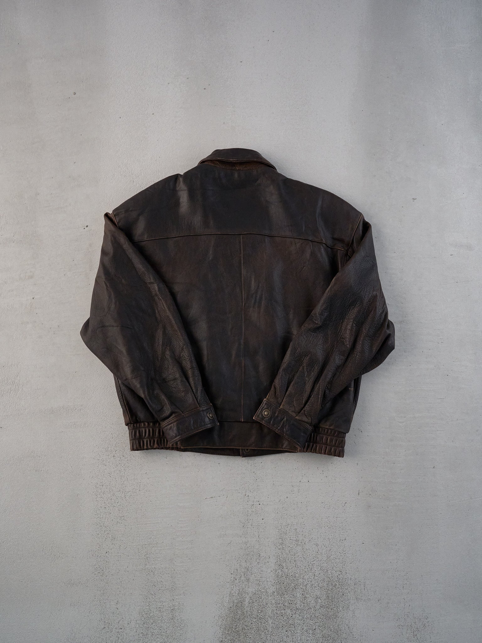 Vintage 80s Brown Adventure Bound Leather Jacket (L)