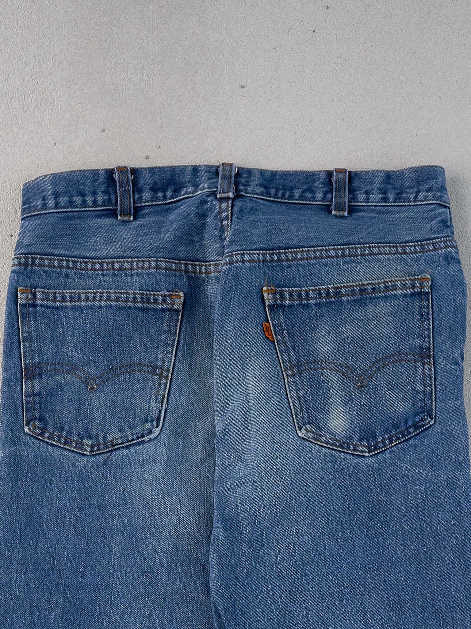 Vintage 70s Dark Blue Levi's 506 Denim Jeans (31x34)