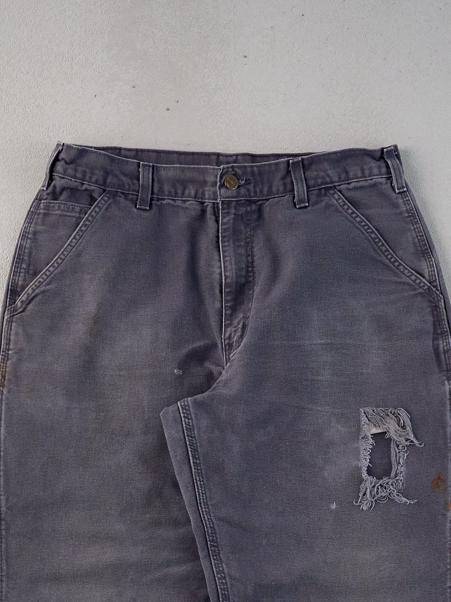 Vintage 90s Grey Carhartt Workwear Carpenter Pants (32x33)